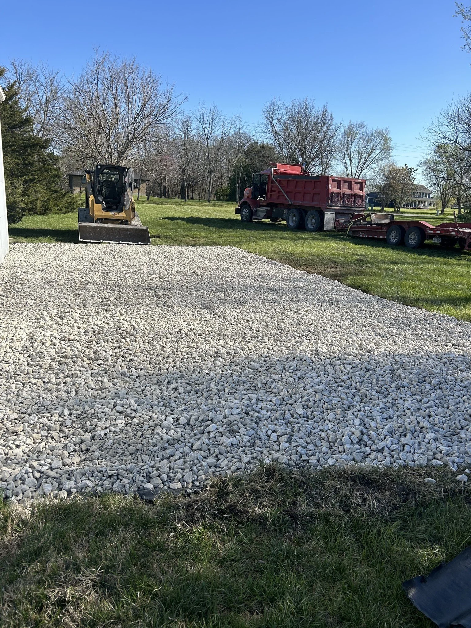 Gravel pad construction