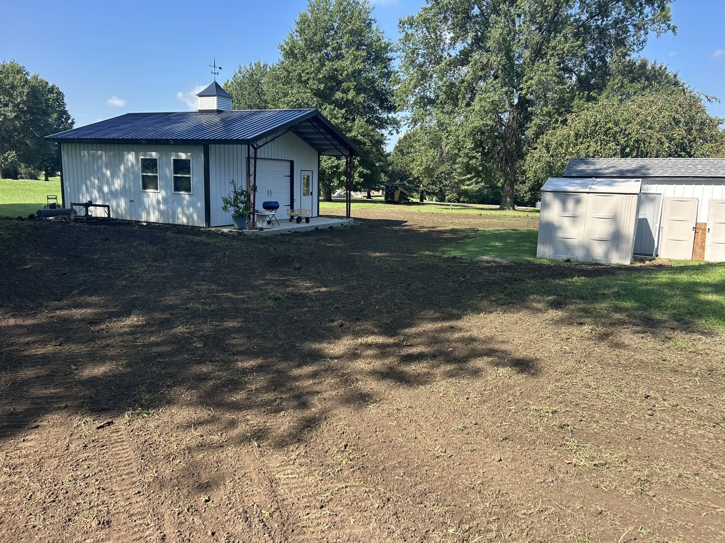 Finished soil grading ready for sod installation
