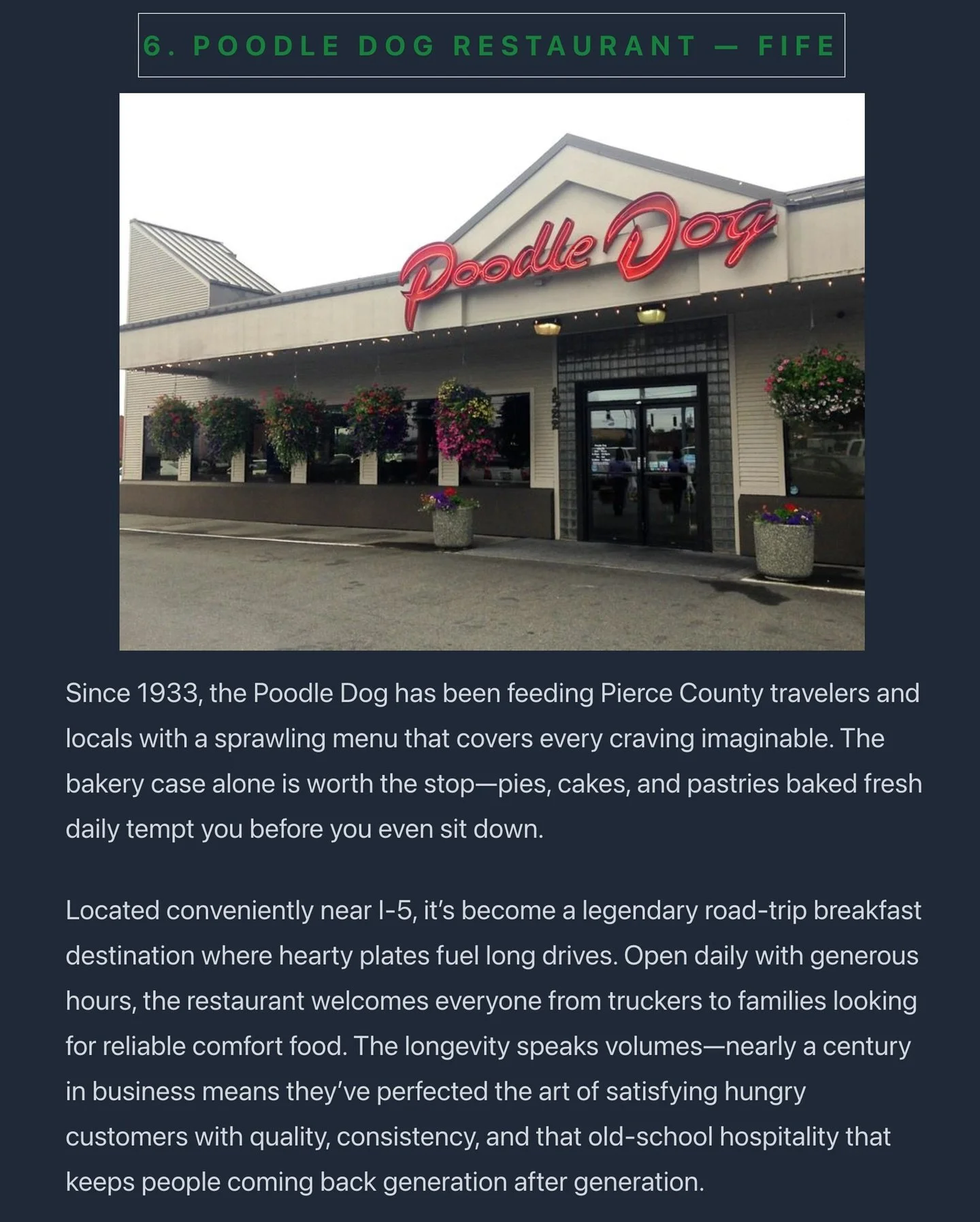 We&rsquo;re here to satisfy those cravings! 🍳🥞👨&zwj;🍳 

Thank you for including us as one of Washington&rsquo;s 15 Must-Try Diners! 🐩