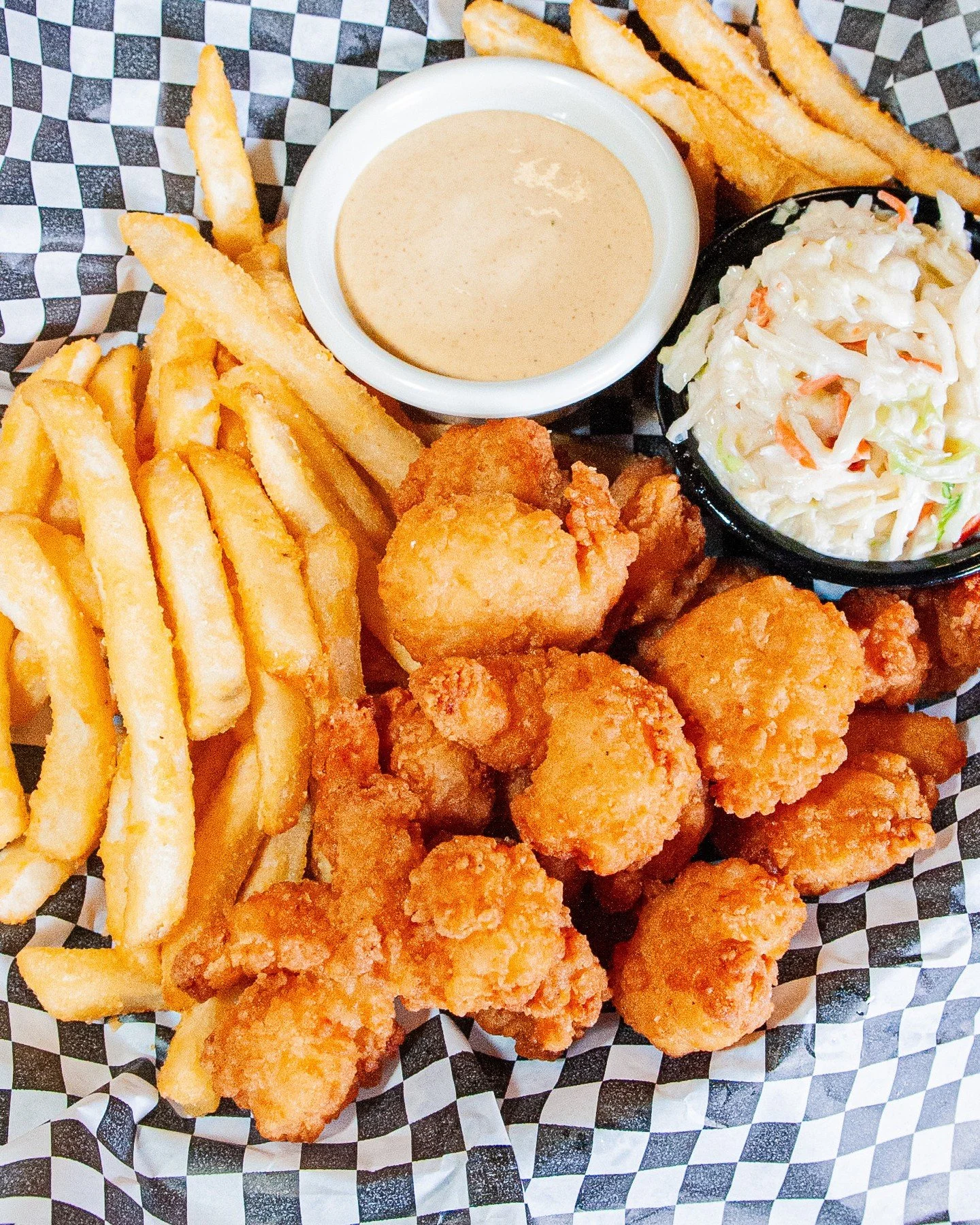 Our Honey Butter Biscuit Shrimp Basket is only around for a limited time, so come on in and get to dippin' in our house-made chipotle aioli! ⁠