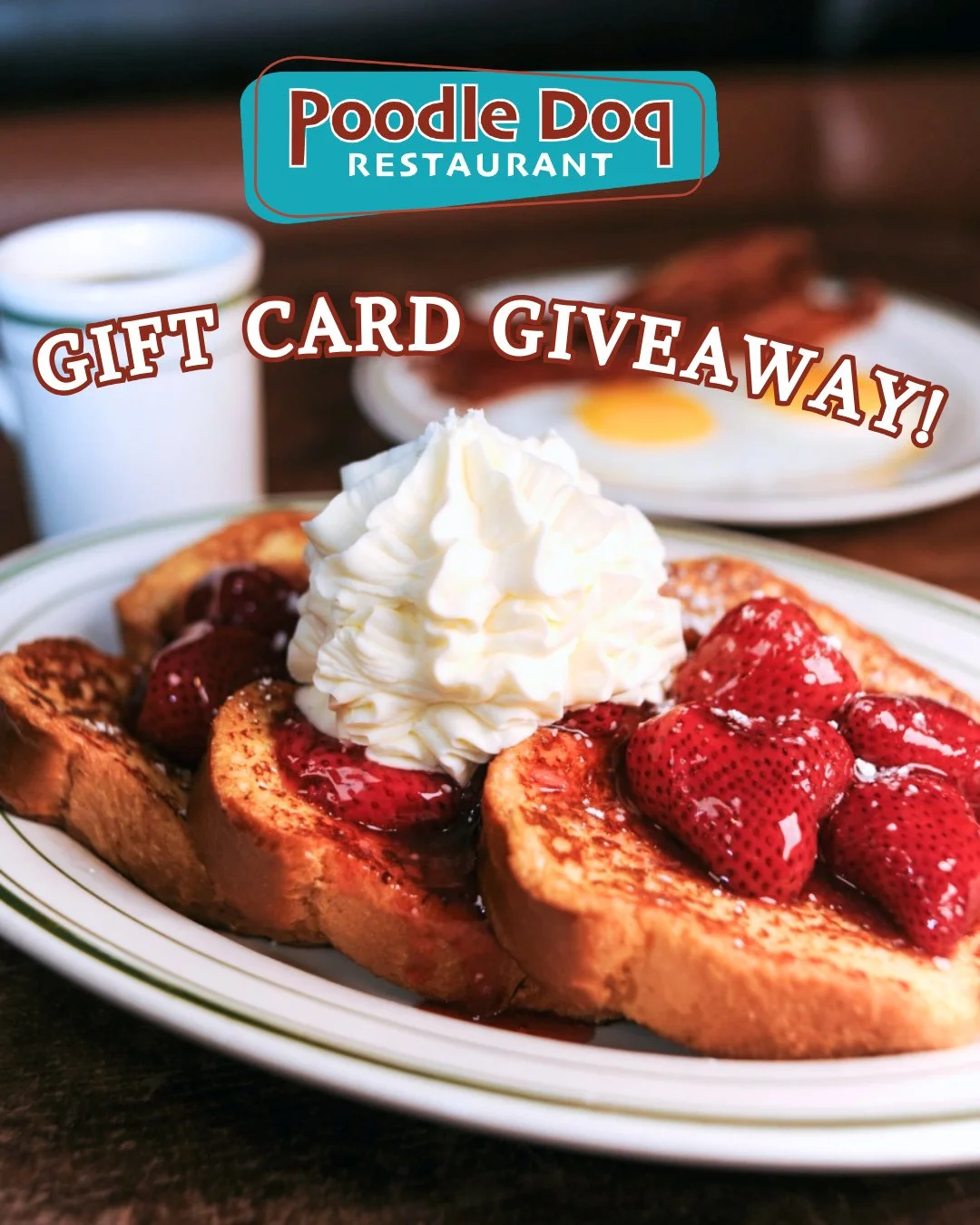 We're celebrating 1,000 Instagram followers with a gift card giveaway! ⁠
⁠
Follow these easy steps for a chance to win a $100 gift card:⁠
⁠
✨ Like this post⁠
✨ Tag TWO friends you&rsquo;d take to breakfast in the comments⁠
✨ Each comment = one entry 