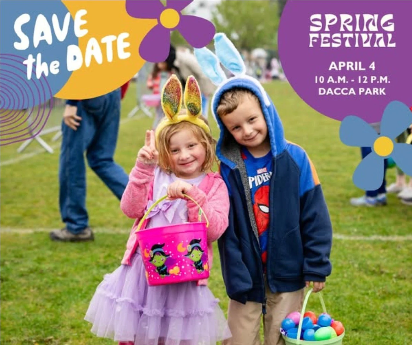 We can't wait for Fife's annual Spring Festival and Egg Hunt!⁠
⁠
Next Saturday, April 4th, join us from 10 a.m. to 12 p.m. at Dacca Park for a morning full of springtime fun. Enjoy bounce houses, slides, the big egg hunt, prizes, and make sure to sto
