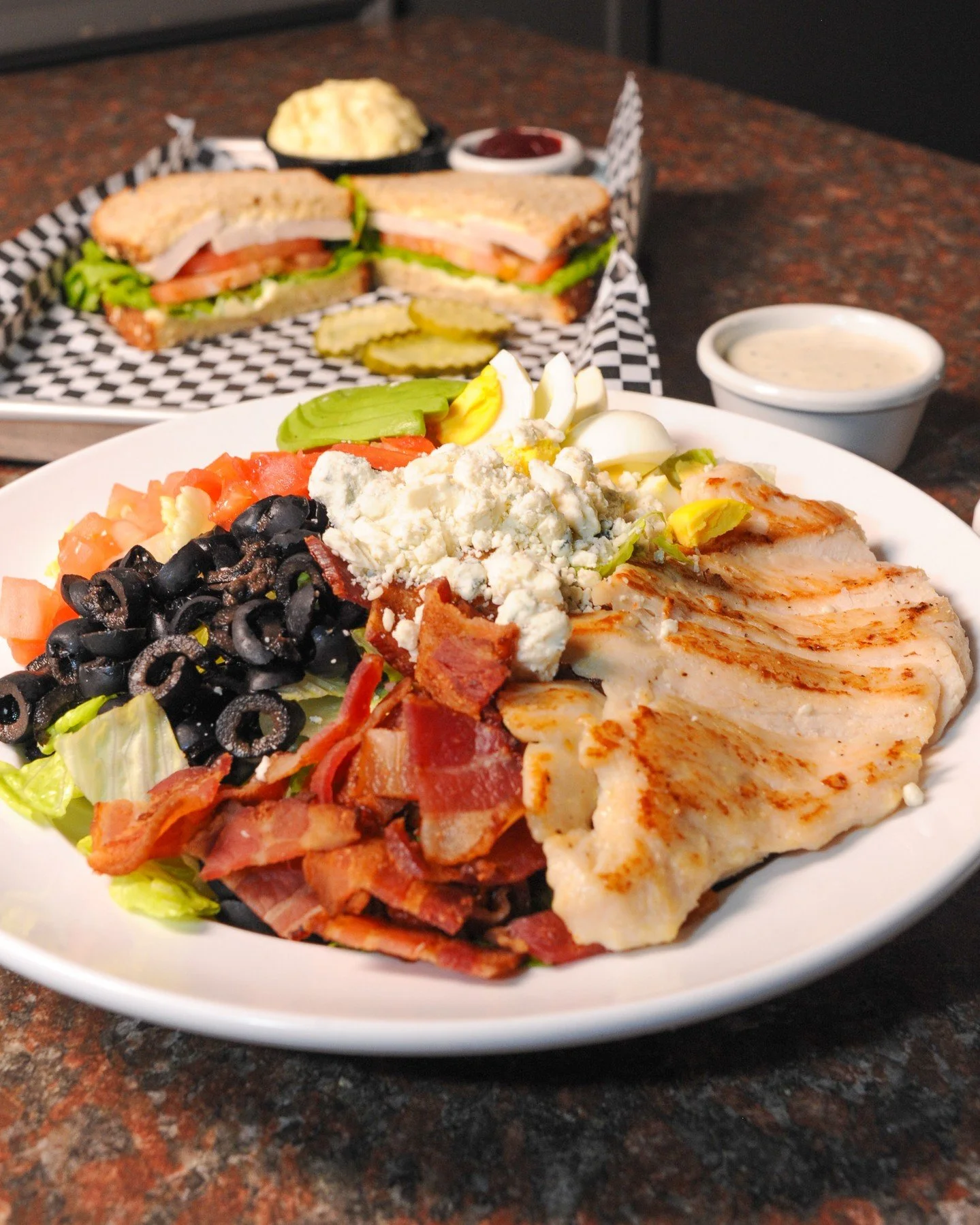 Crisp, colorful, and loaded with all the good stuff 🥗✨ ⁠
⁠
Who says a salad can&rsquo;t be hearty? Dig into our Cobb!