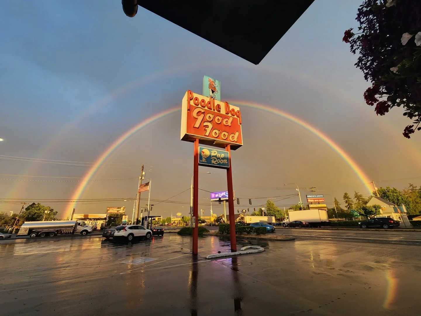 Anyone else catch the double rainbow yesterday? 🤩🌈🌈