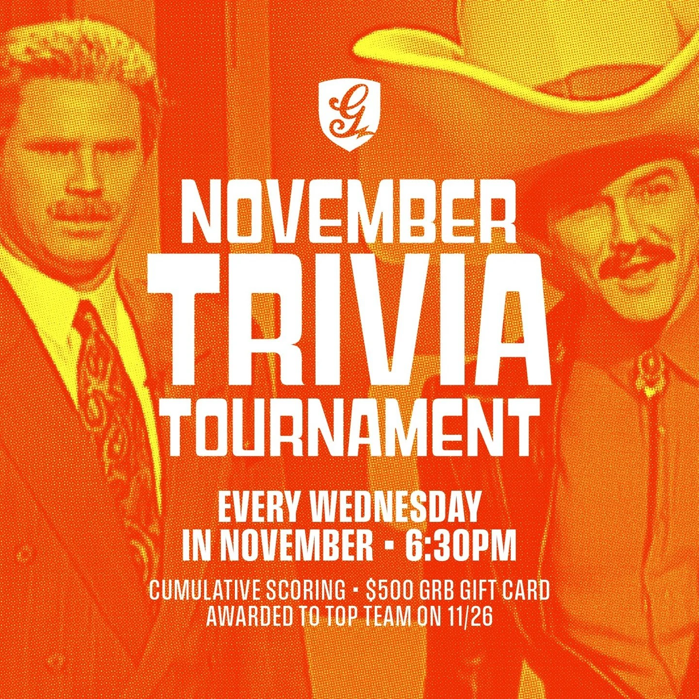 🍻🧠 TRIVIA TOURNAMENT TIME! 🧠🍻

November = trivia domination month.
Four Wednesdays. One winning team. A $500 brewery gift card up for grabs! 💰🍺

📅 When: Every Wednesday in November (11/5, 11/12, 11/19 &amp; 11/26) at 6:30 pm.
📈 How: Your poin