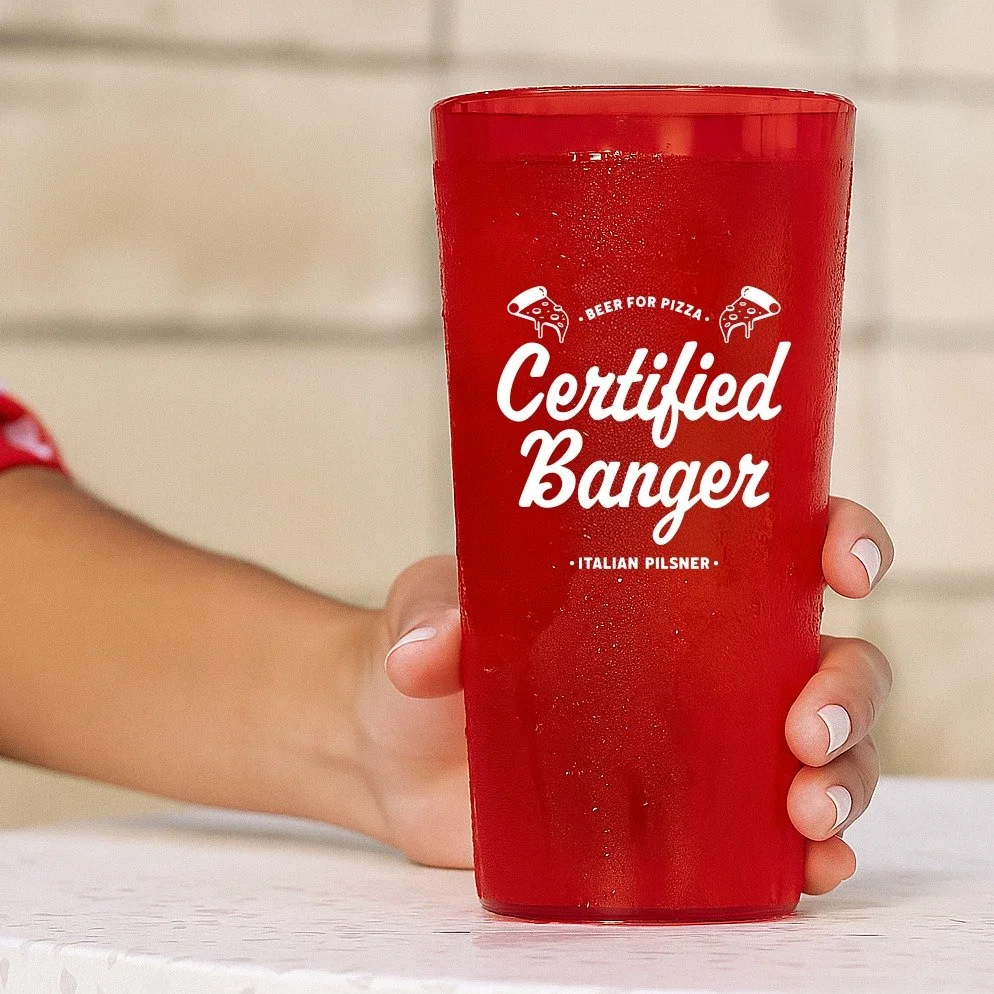 Flashback to pizza nights and red plastic cups.

The vibes are back, and so is Certified Banger Italian Pilsner, starting Friday, 11/14.

Perfect with a slice. 🍕