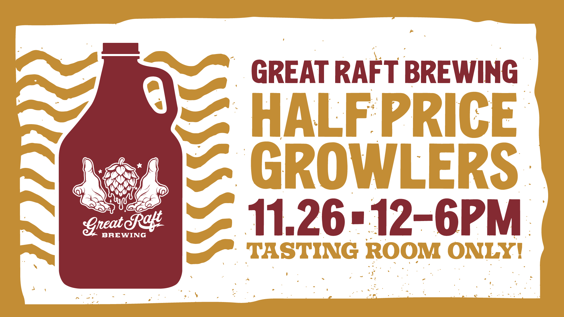 Thanksgiving Half Price Growlers