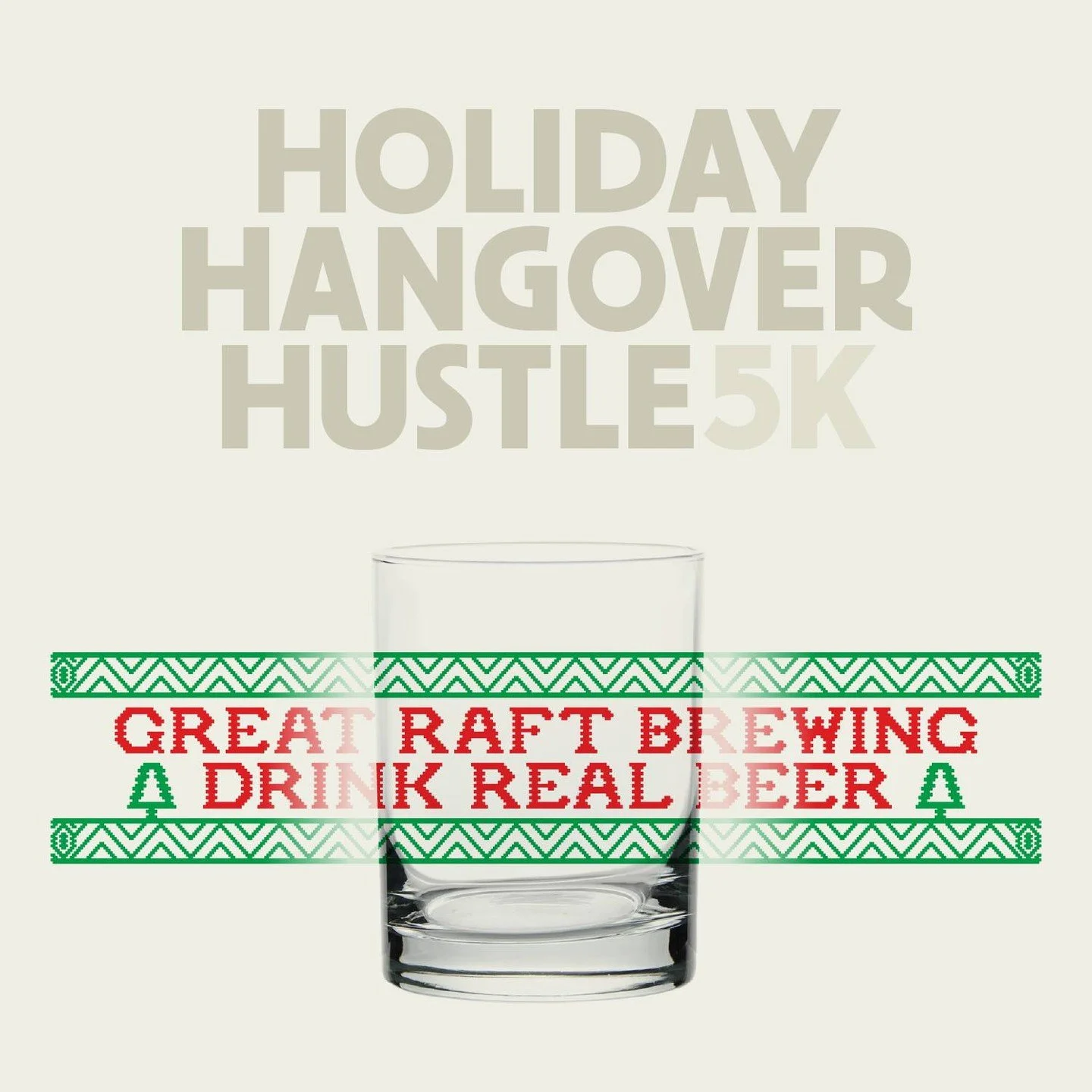 This sweet glass will be filled with a delicious Great Raft beer of your choice and handed to you upon completion of the Holiday Hangover 5K. 

See y'all on December 27. Sign up today at link in bio.