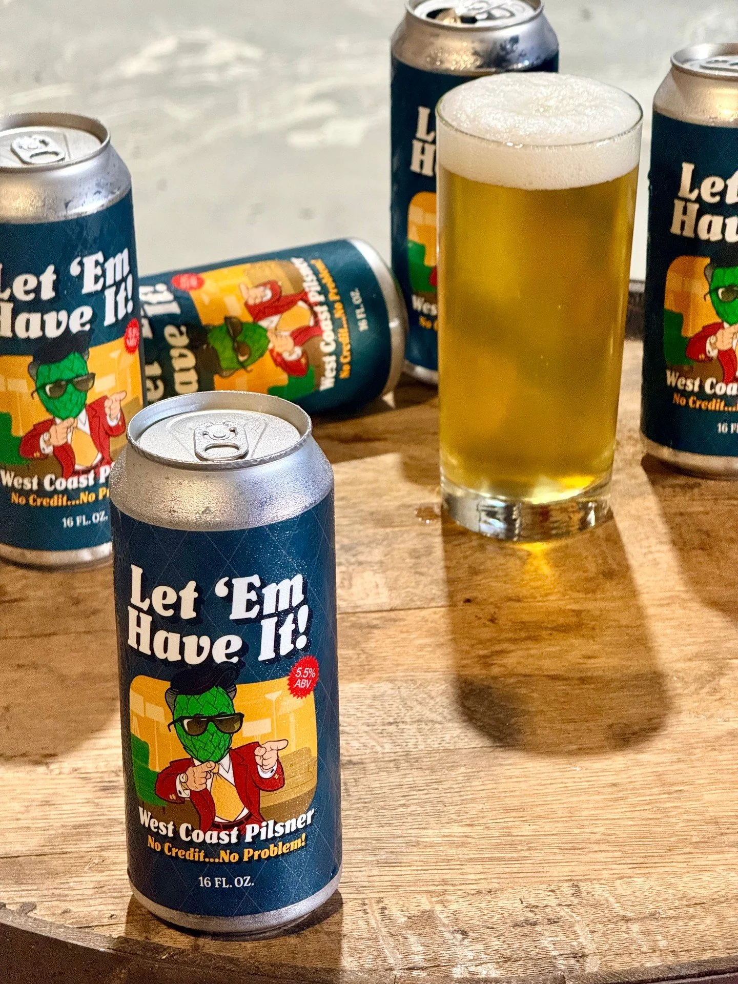 Now Available: Let 'Em Have It!

This beer gives you the best of both worlds: an assertive, resinous West Coast IPA hop profile with a clean, crisp lager finish. Brewed with Hercules, Tettnanger, Simcoe, Strata and Krush hops. 5.5% ABV