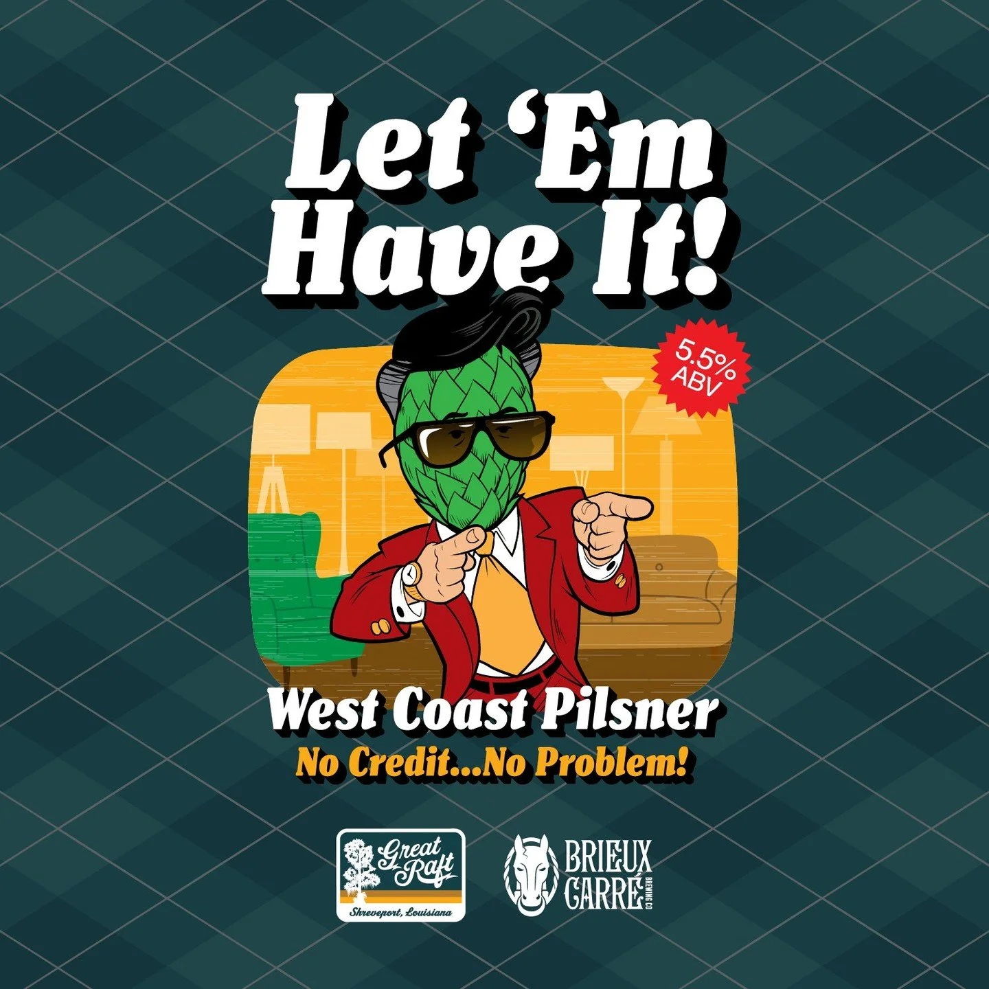 🍺 NEW BEER &bull; FRIDAY 🍺

A few months ago, our friends from @brieuxcarre made the trip to Shreveport for a few days of brewing, tacos, Fernet, and (of course) lager.

The result? A brand-new West Coast Pilsner that we're finally ready to share.
