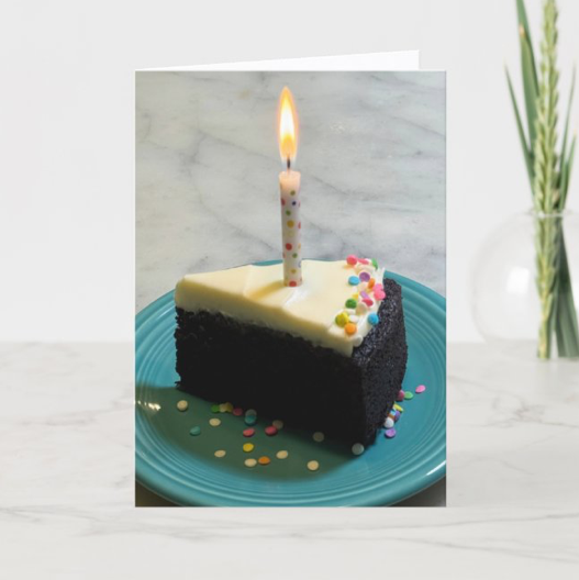 Whimsical Birthday Cake Greeting Card