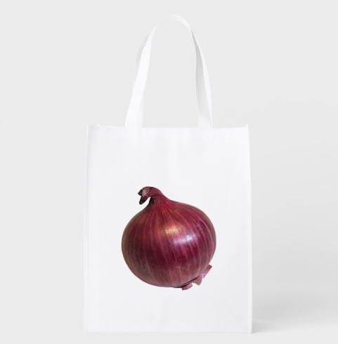 Red Onion Reusable Grocery Bag