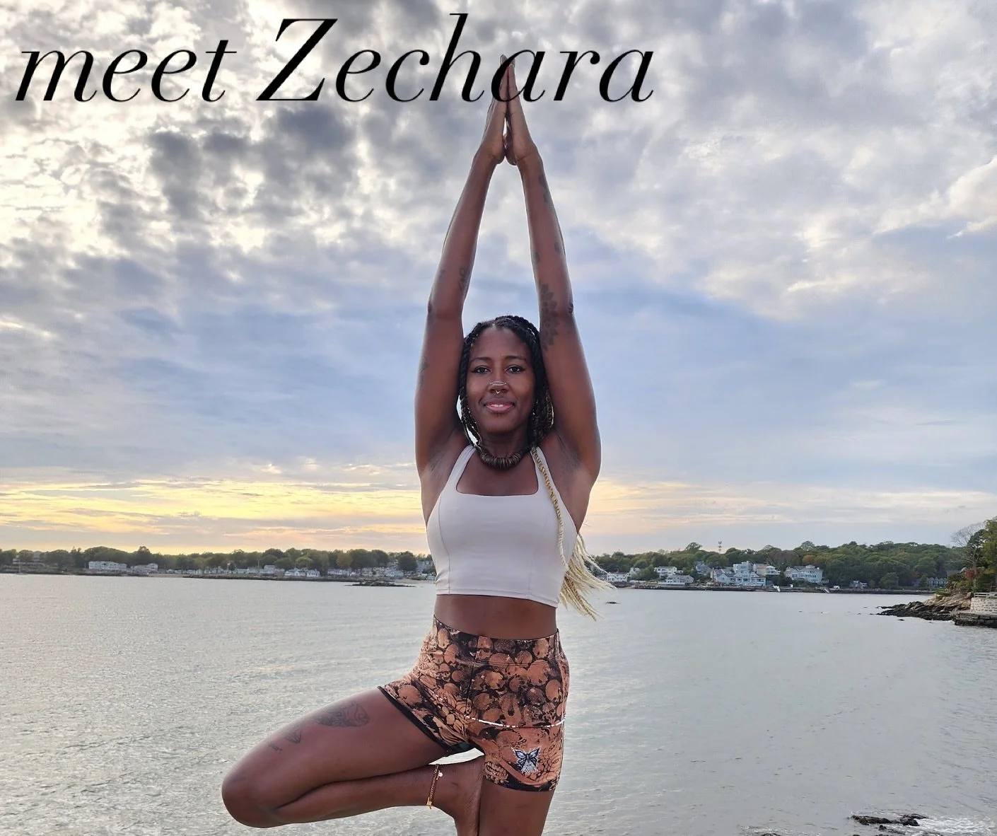 Zechara, artistically known as Zaaqqara, began her journey into yoga as a way to slow down and reconnect with herself while balancing the demands of work and academia. Drawn to the relationship between movement and rhythm, she discovered parallels be