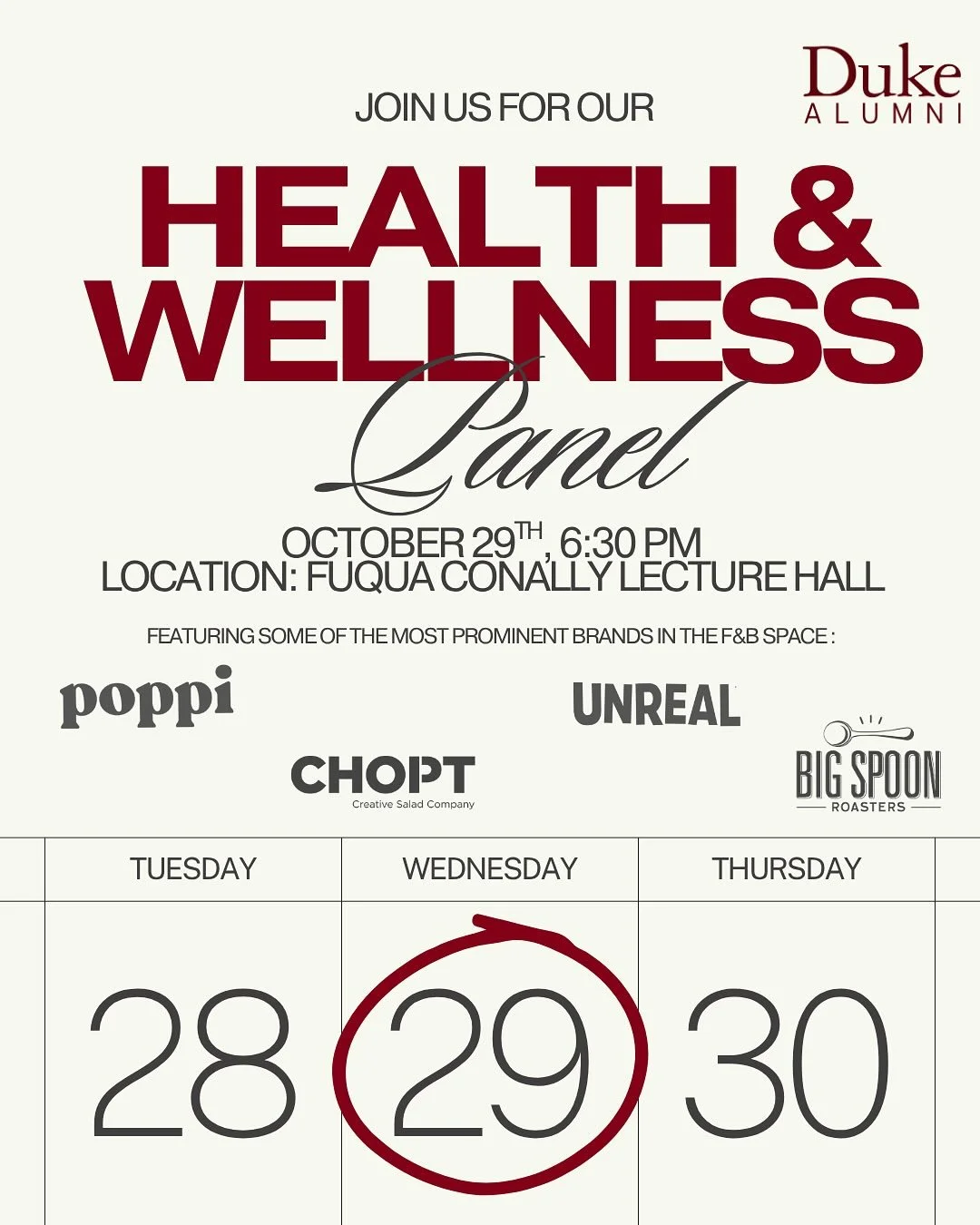 The second event from our Industry Insights Series; The Health &amp; Wellness Panel featuring leaders from CHOPT, Poppi, Unreal, and Big Spoon Roasters! Discover how the top food and beverage brands are shaping the future of wellness ❤️&zwj;🩹