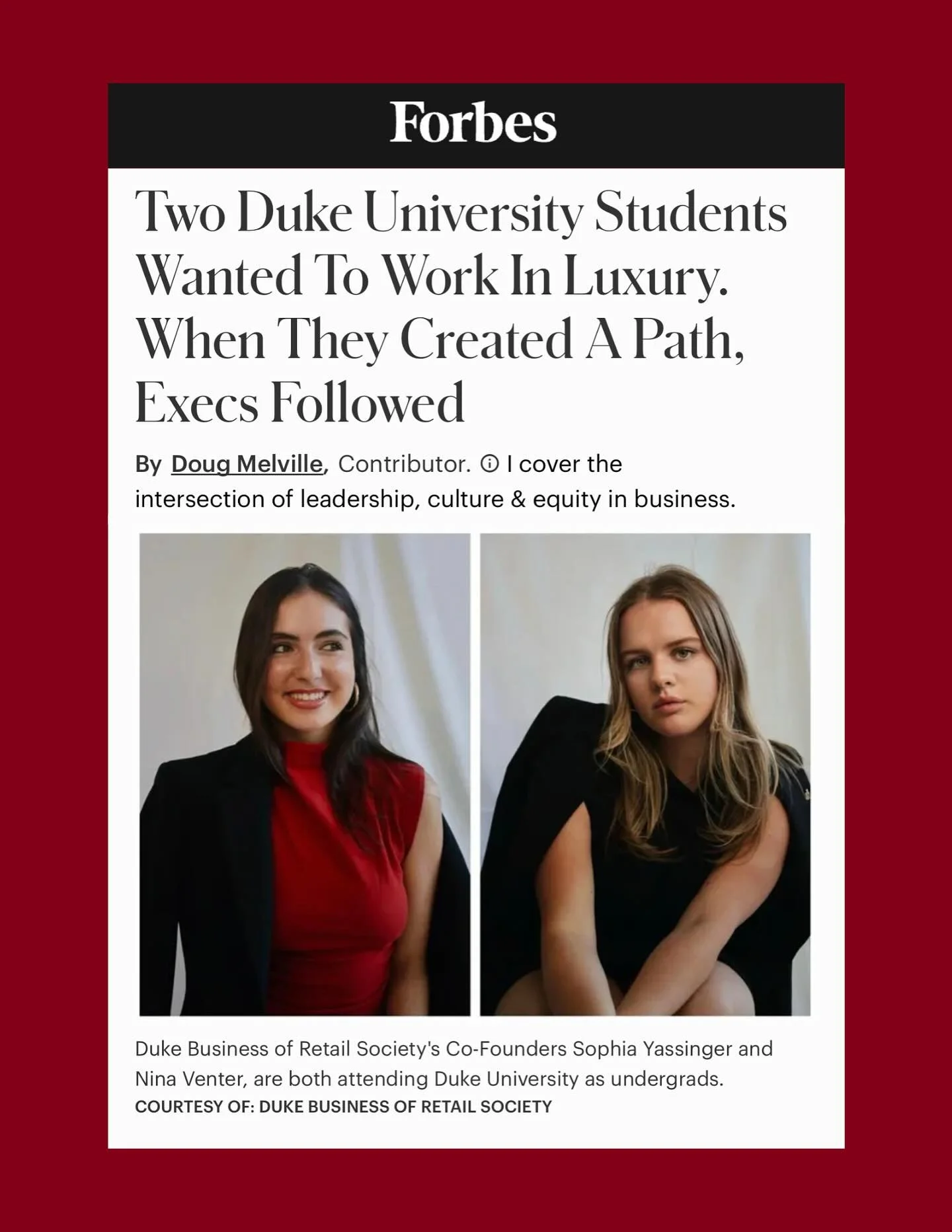 DBRS is now @forbes approved! Check out our full article on the link in our bio 💋