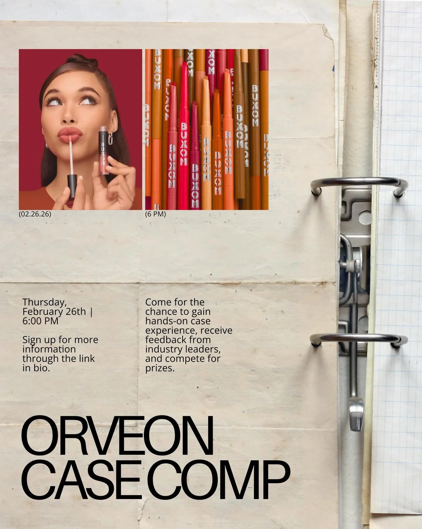 We&rsquo;re excited to share our upcoming case competition with @orveonglobal this Thursday, Feb 26th at 6 PM, in Physics 128. Come for the chance to apply your strategy skills, get real industry feedback, and compete for prizes. Link in bio to regis