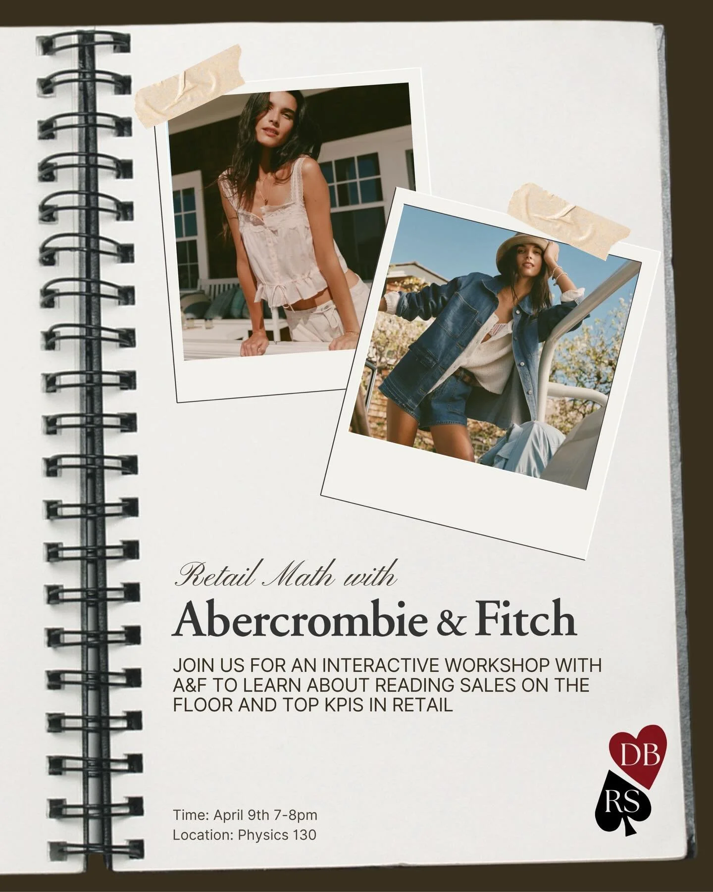 What actually drives retail sales? We&rsquo;re getting into it with Abercrombie &amp; Fitch.

From KPIs to on-the-floor strategy, come for an inside look at how brands really operate, and a chance to win an A&amp;F gift. 

Physics 130
April 9 | 7&nda