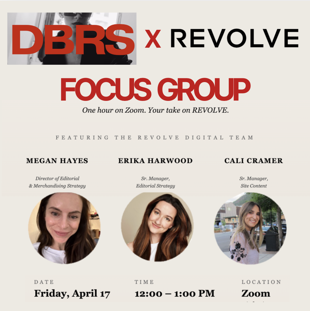 Revolve Focus Group (invite only)
