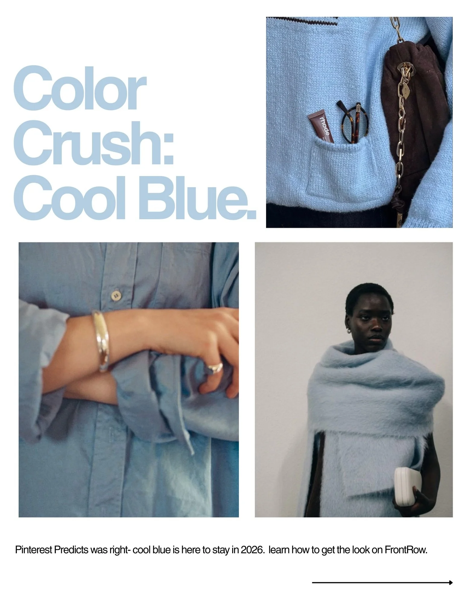 The new girl in town: cool blue. 

Read the new edition of the Devils in the Details now, link in bio.