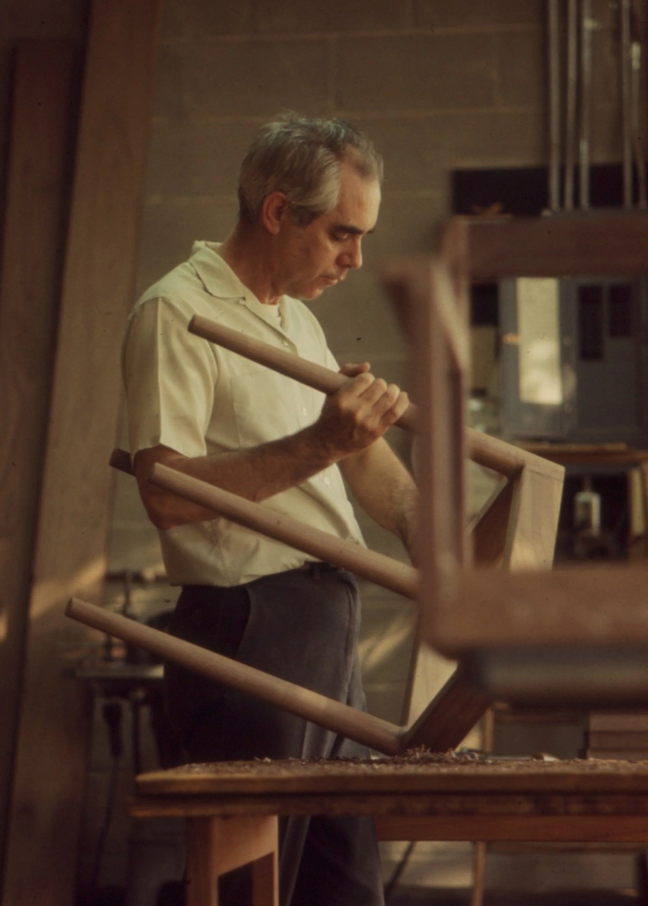 Arden Riddle in his studio