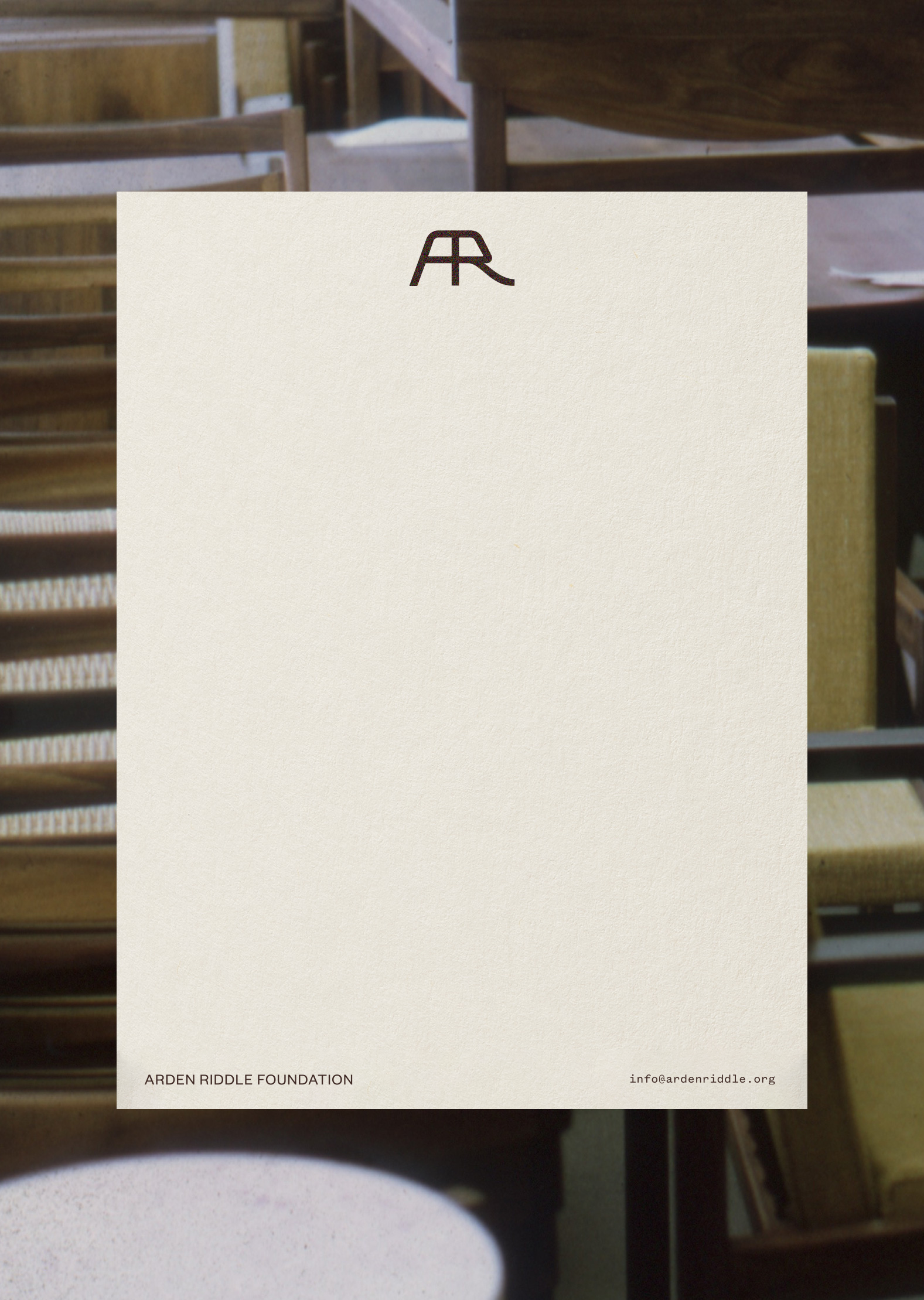 Notecard for Arden Riddle Foundation designed by Reference