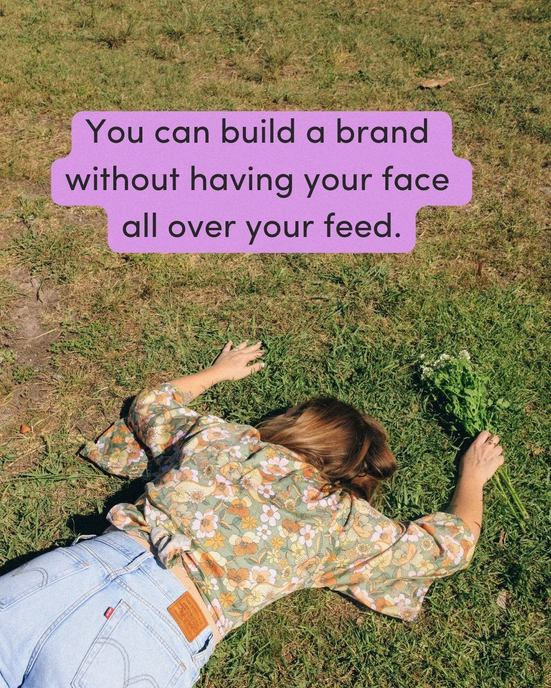 90% of my clients selling products, though cute af, don't wanna be the face of their brand.

So they're not.

They're a paragraph (max) on their About page. Maybe.

You're building a brand that sells your ridiculously good product, not signing up to 