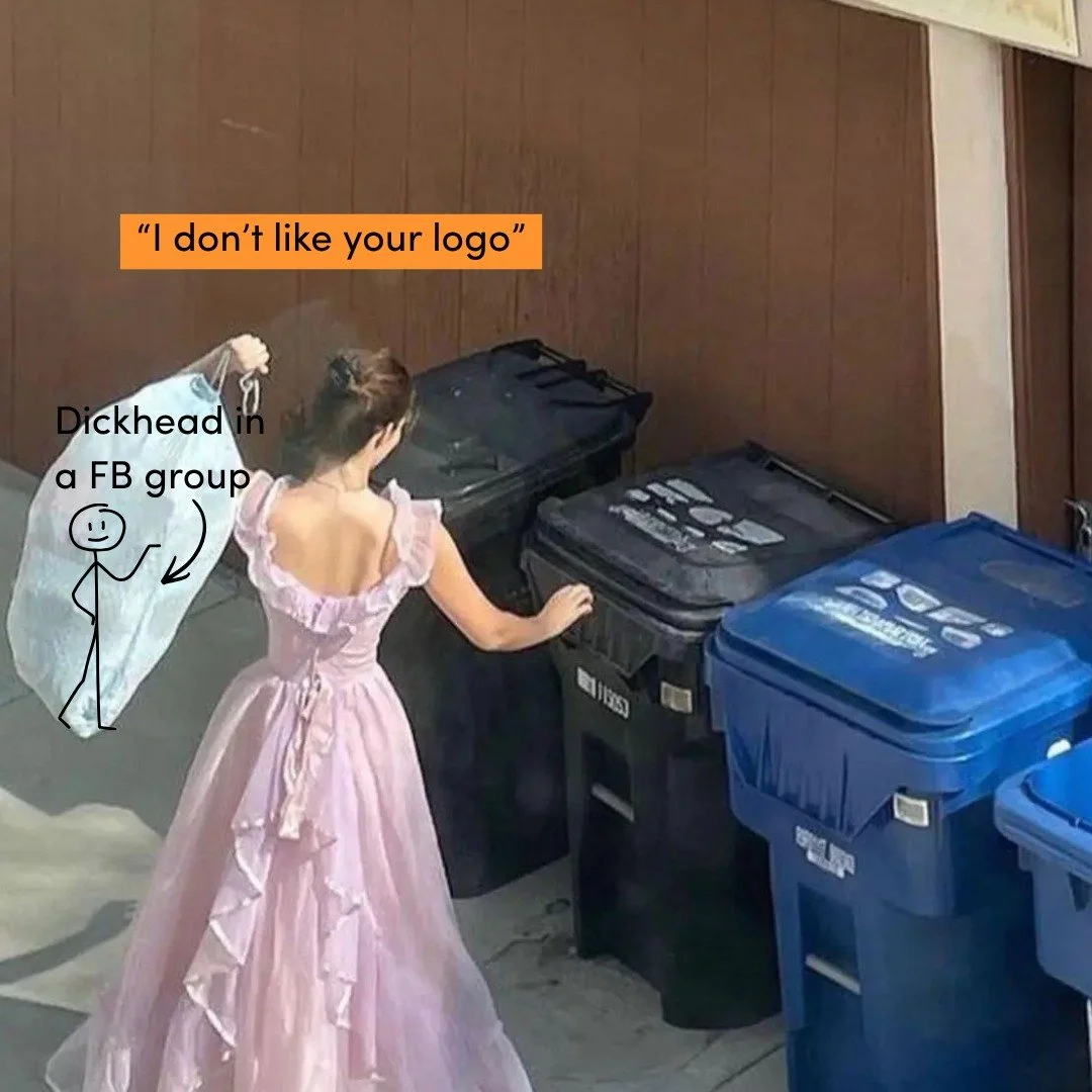 SO MY version of this is when I was naming Frankly, so I put it in a women's business FB group.
(I was just a baby ok? And if you don't know what those women's business FB groups are like...just imagine someone smiling at you with perfect teeth and h