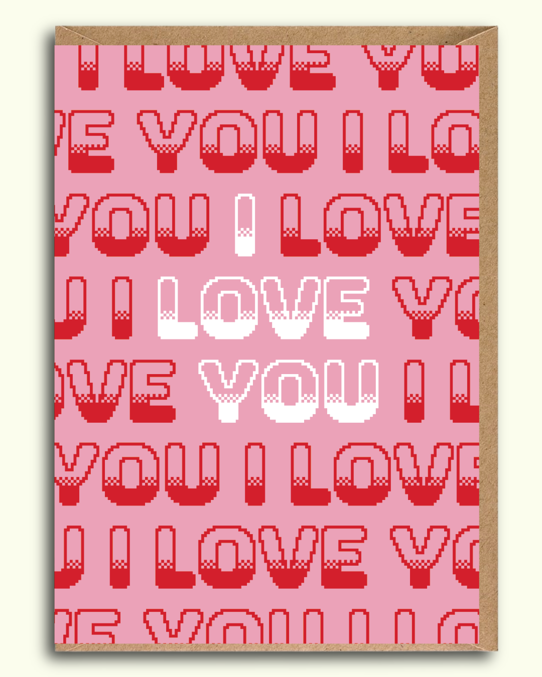 I Love You Retro (Pink)