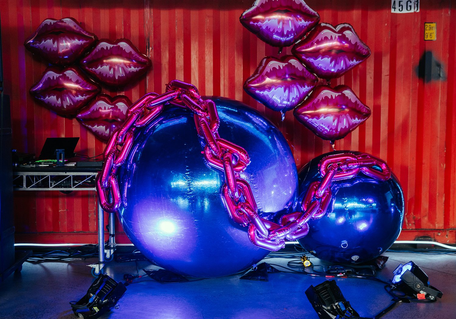 Punk Underground Warehouse Party Styling, Inflatables