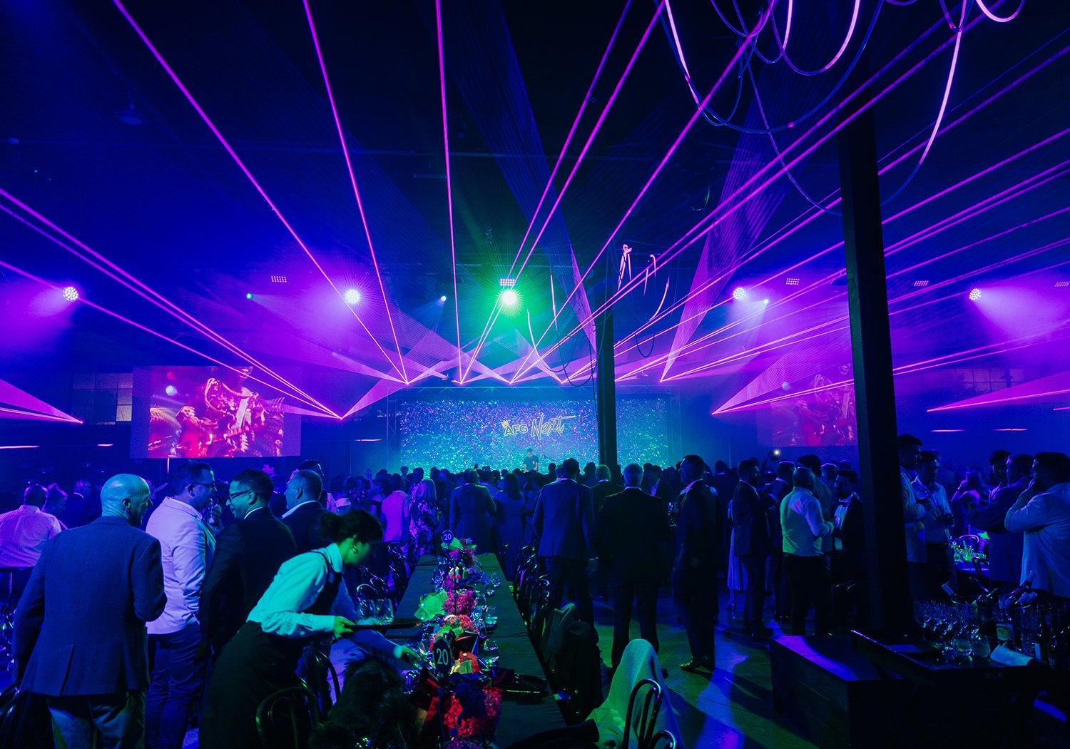 Punk Underground Warehouse Party, Dancefloor Lighting