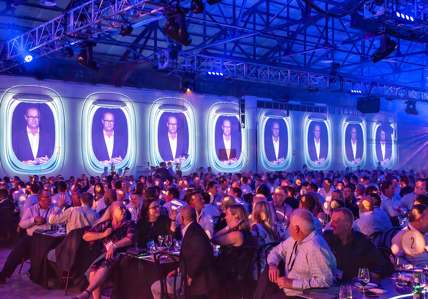 Jet Base Hangar Event, Room Projections