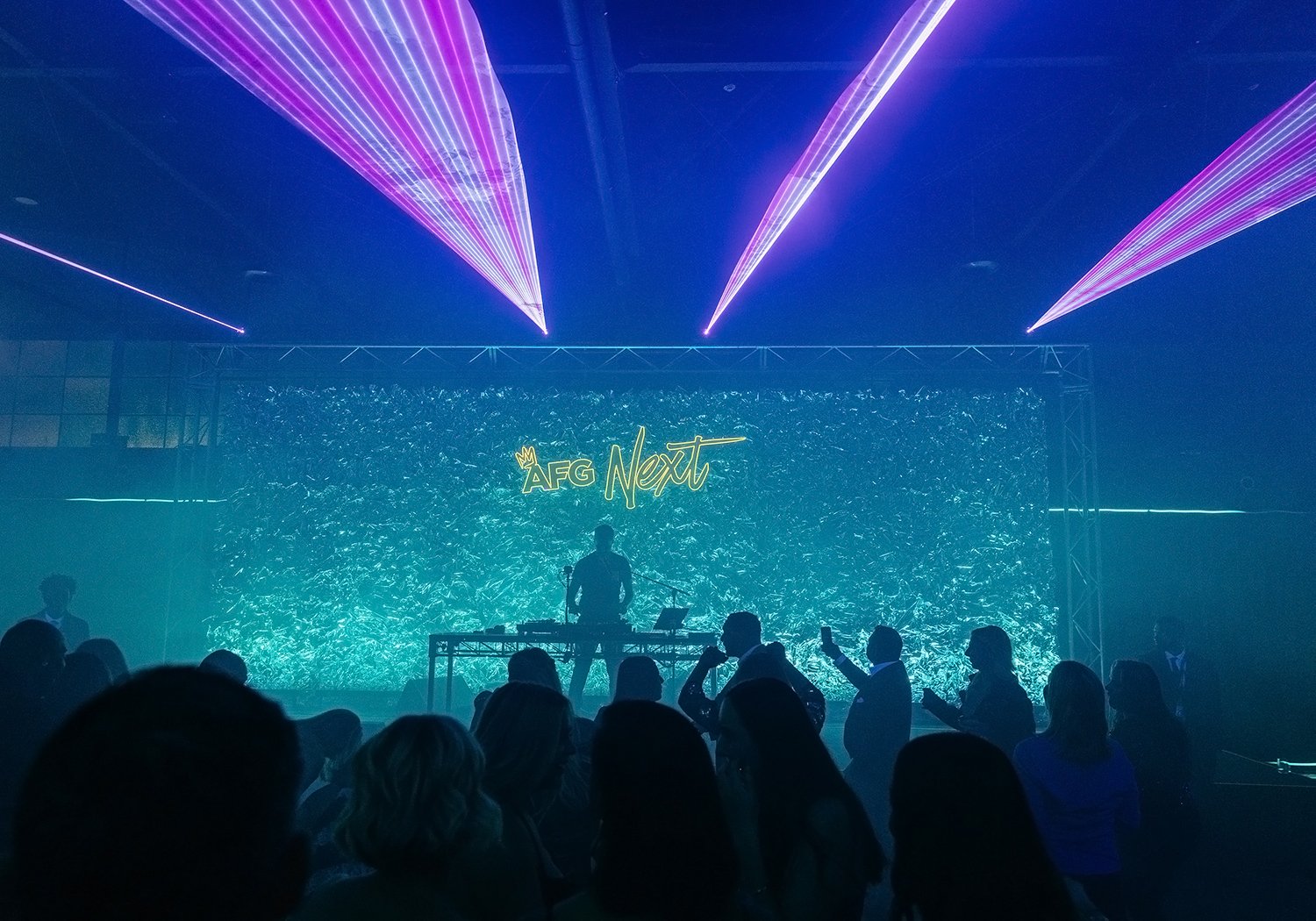 Punk Underground Warehouse Party, Dancefloor Lighting