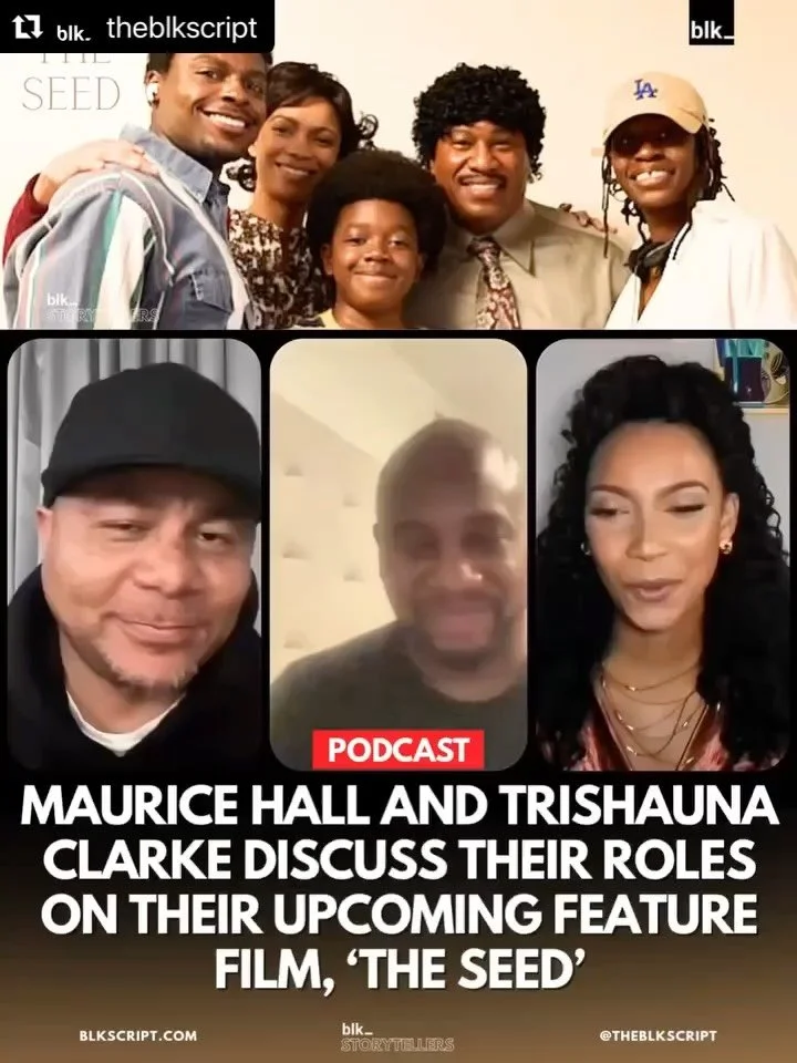 The lovely @trishaunaclarke discussing her role in the upcoming feature &ldquo;The Seed&rdquo;. #LeadingLady #TrishaunaClarke 

#Repost @theblkscript with @use.repost
・・・
Maurice Hall And Trishauna Clarke Discuss Their Roles On Their Upcoming Feature