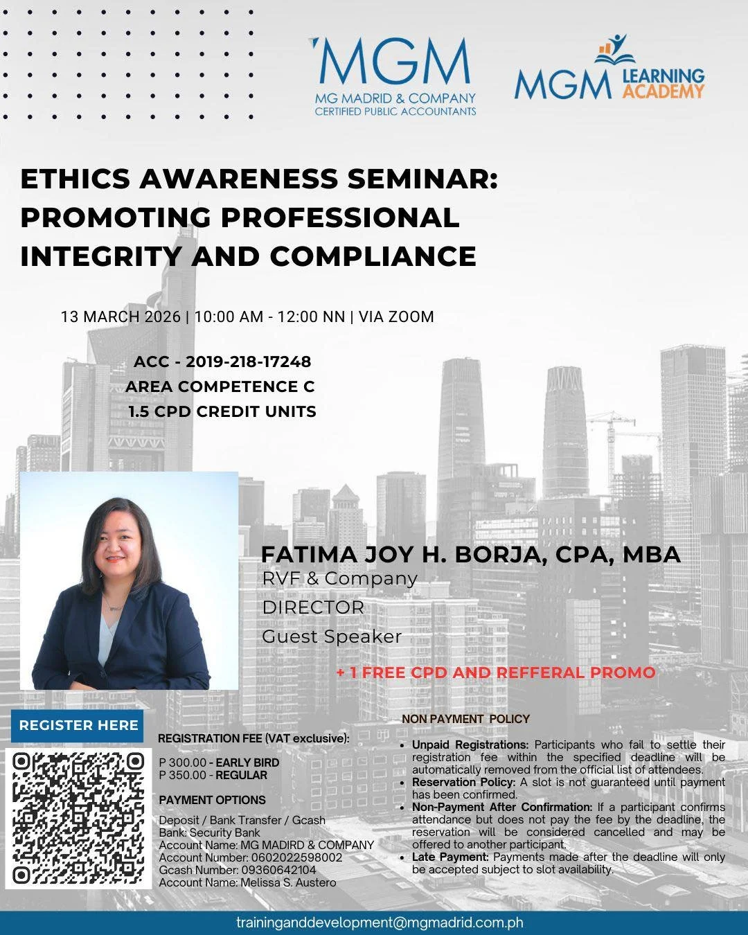 Ethics Awareness Seminar: Promoting Professional Integrity and Compliance