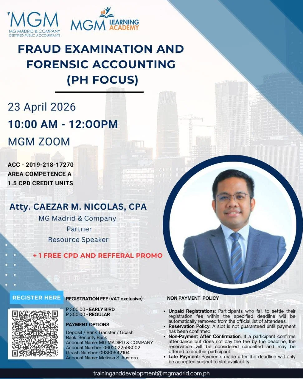 Fraud Examination and Forensic Accounting (PH Focus)