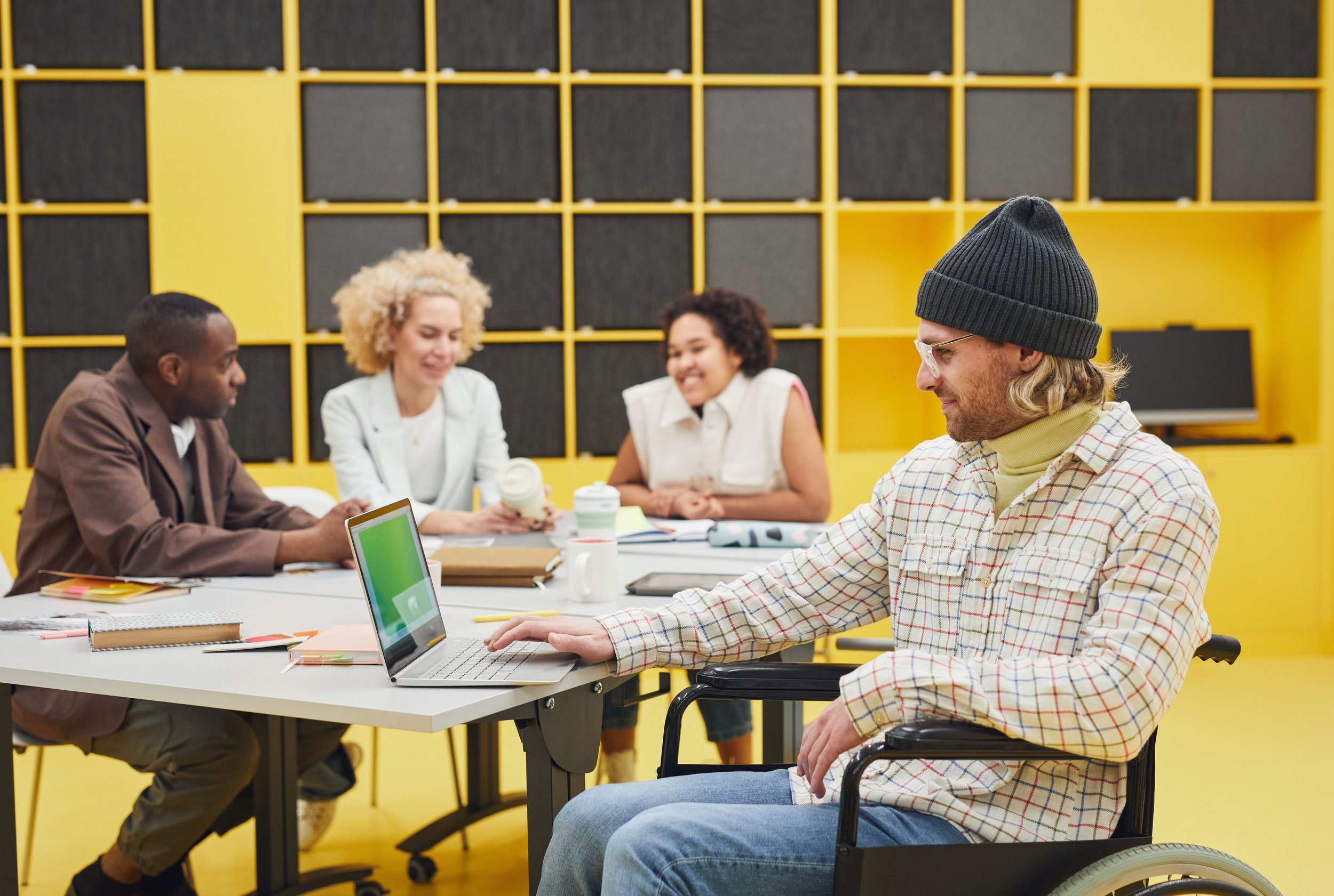 diverse people working together