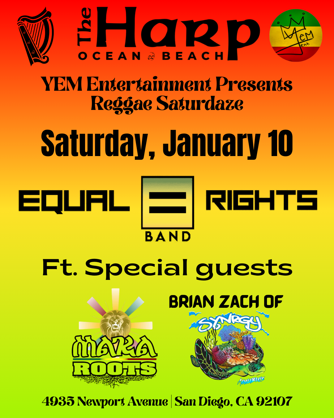 YEM Entertainment Presents Reggae Saturdaze