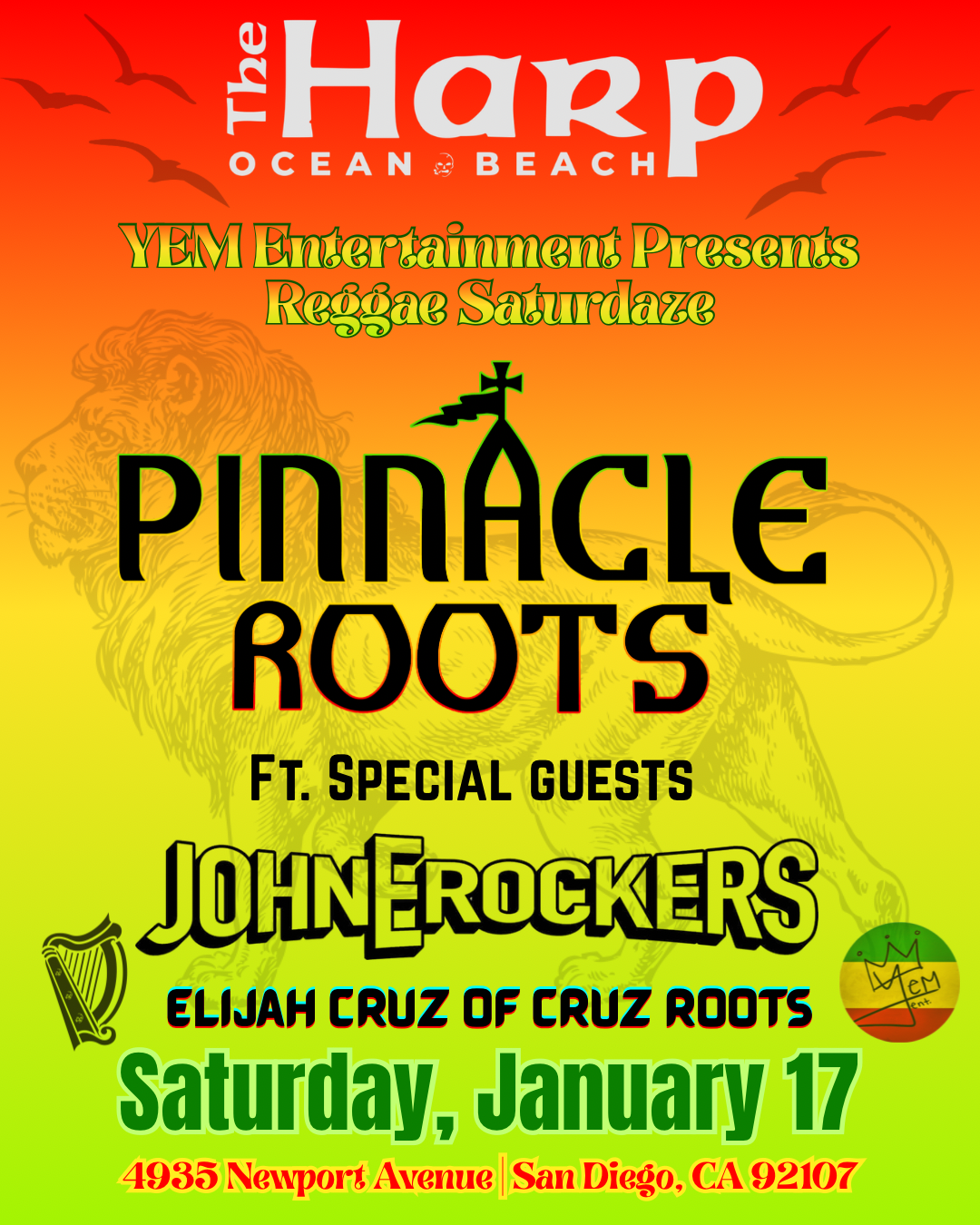YEM Entertainment Presents Reggae Saturdaze