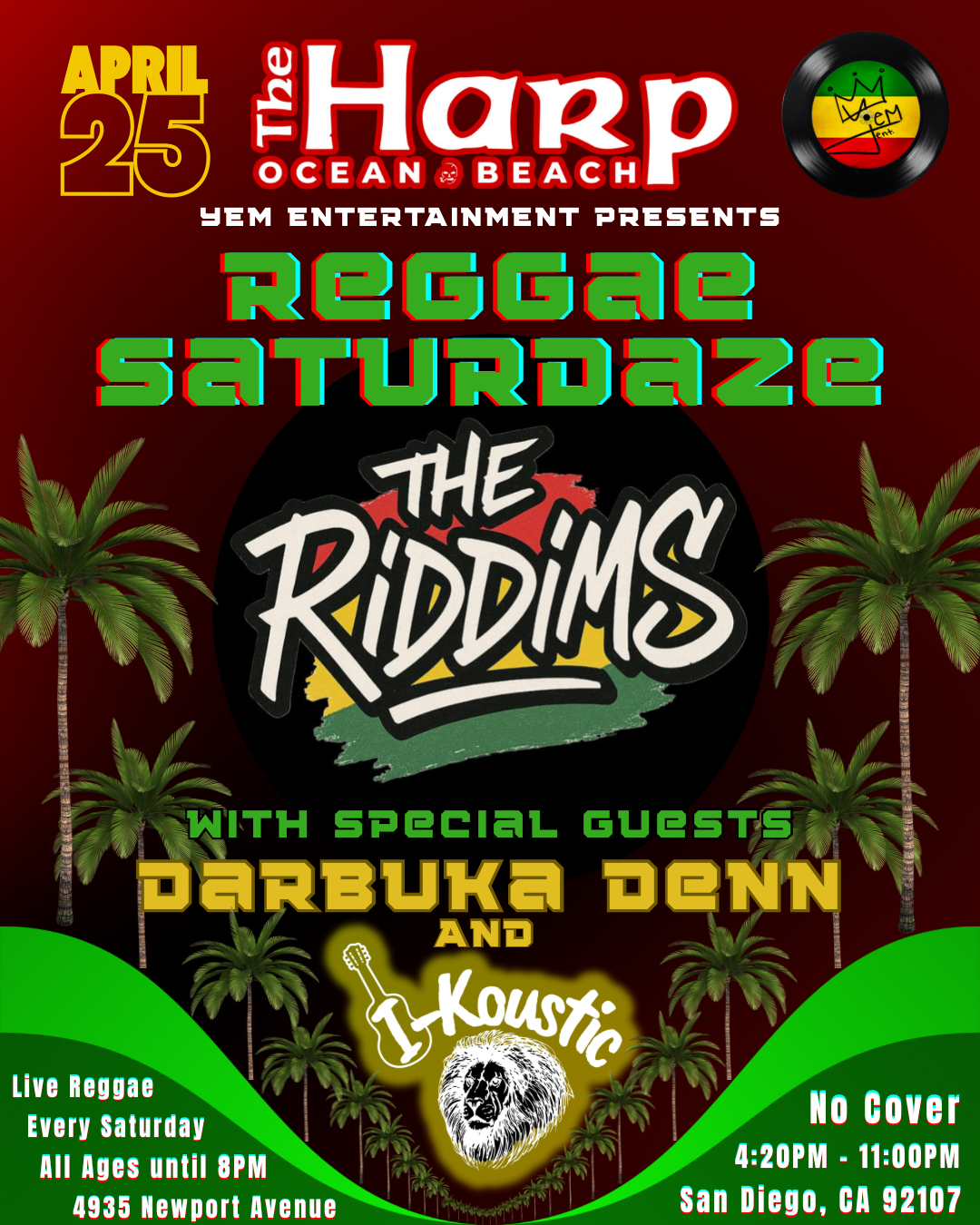 YEM Entertainment Presents Reggae Saturdaze