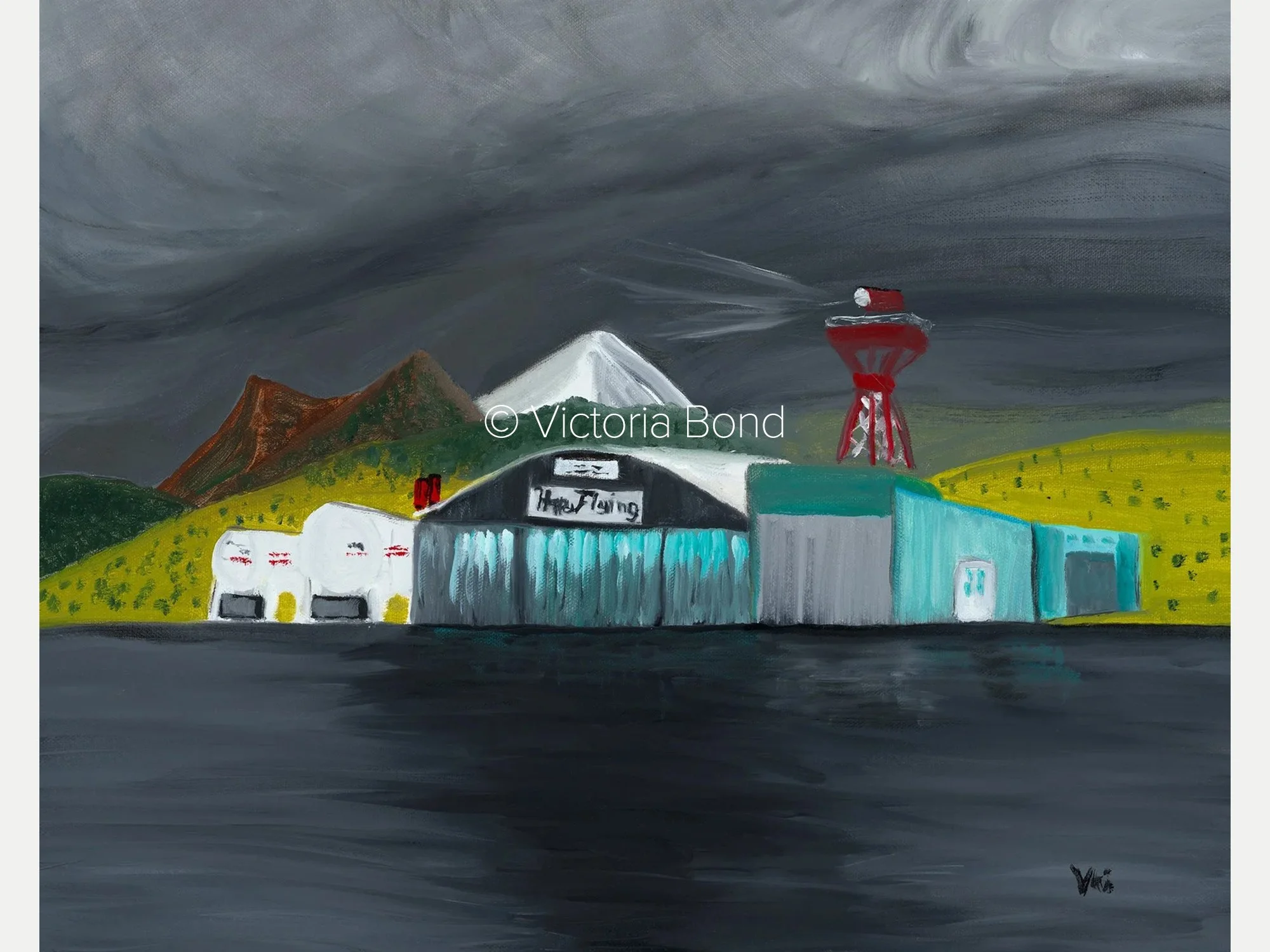 Happy Flying But Not Today 16x20 (SOLD)