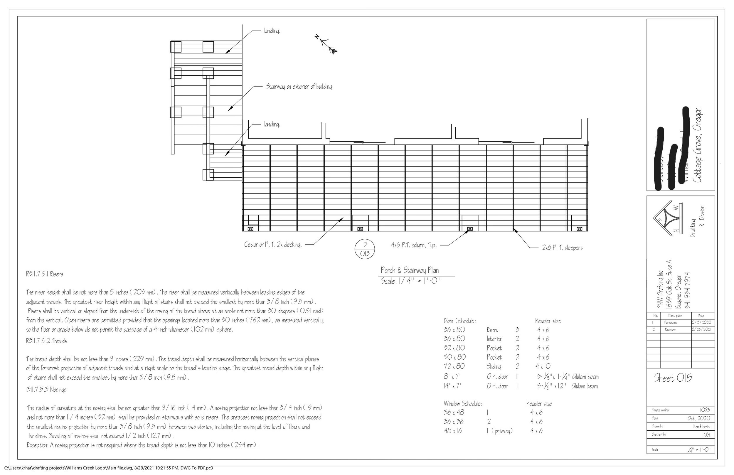 Residence - Porch & Stairway Plan