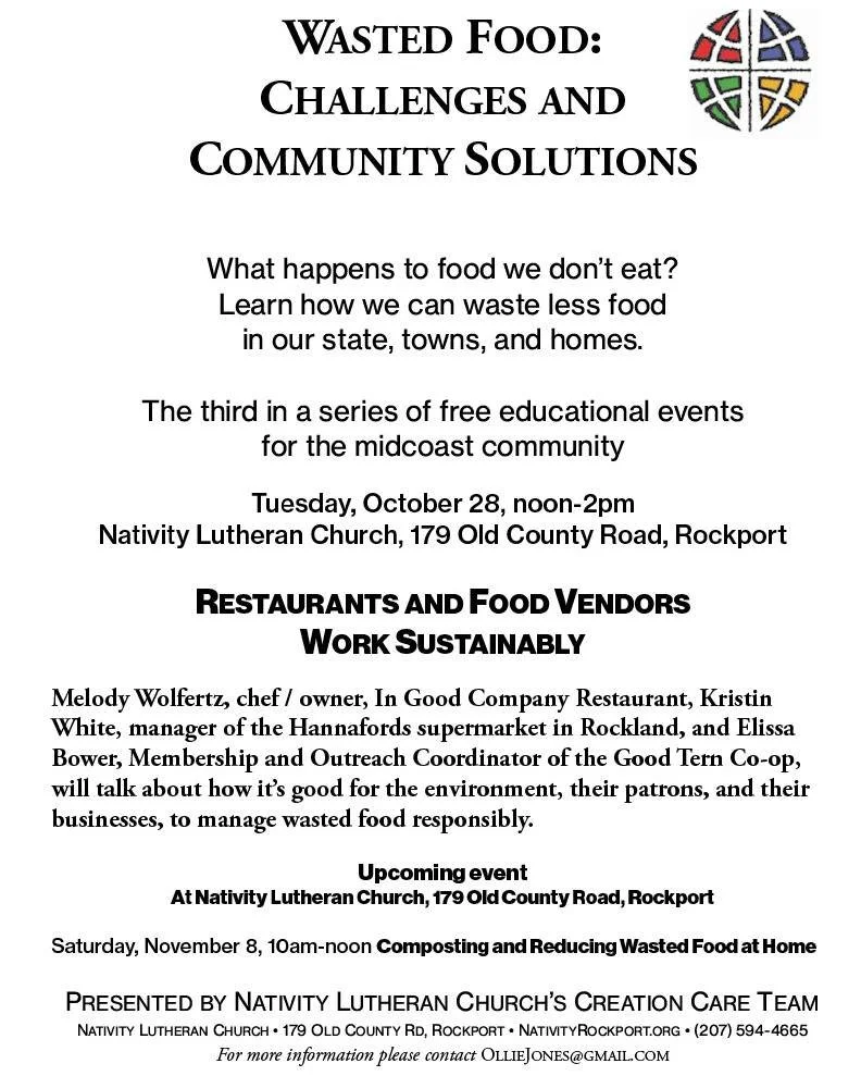 Are you interested in learning how we manage food waste here at Good Tern? πππ±
Join us on Tuesday, October 28th from 12pm-2pm for "Wasted Food: Restaurants and Food Vendors Work Sustainably", the third in a series of free educational ev