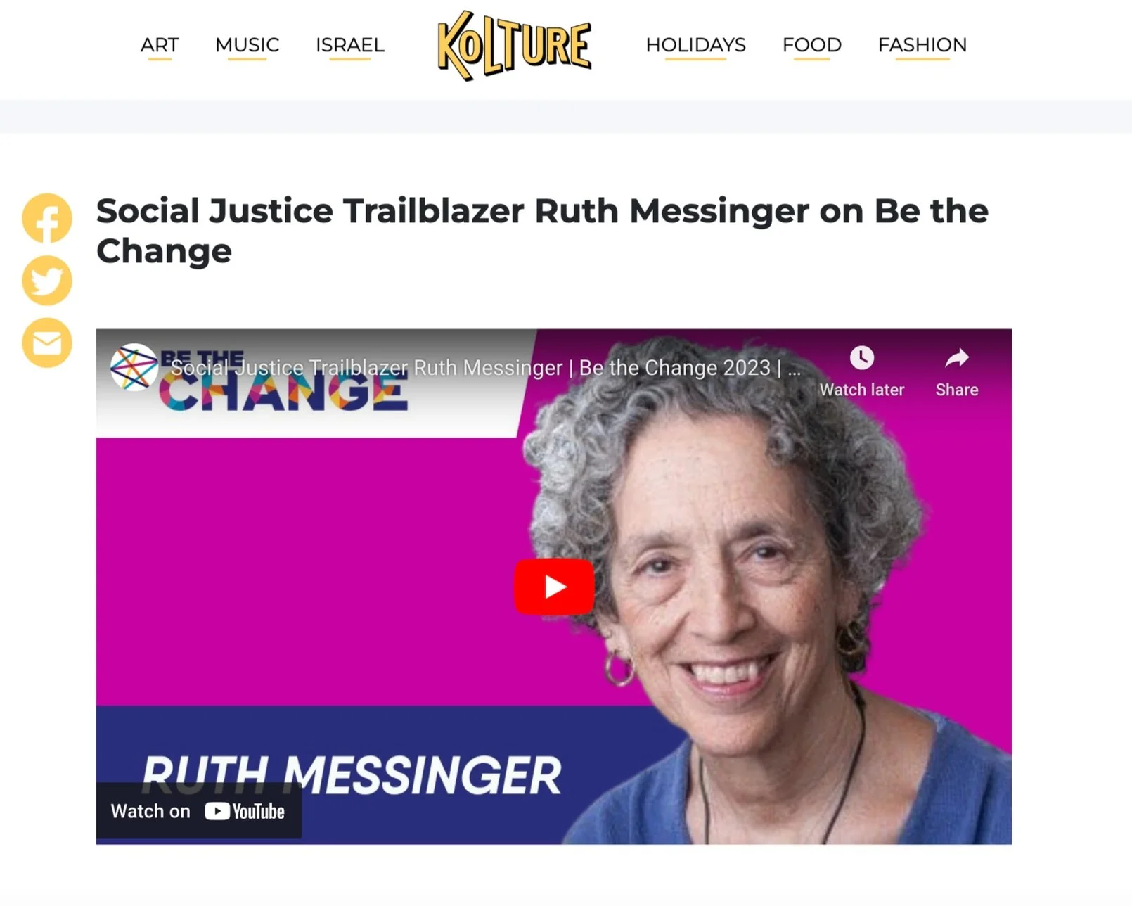 Interview with Ruth Messinger 