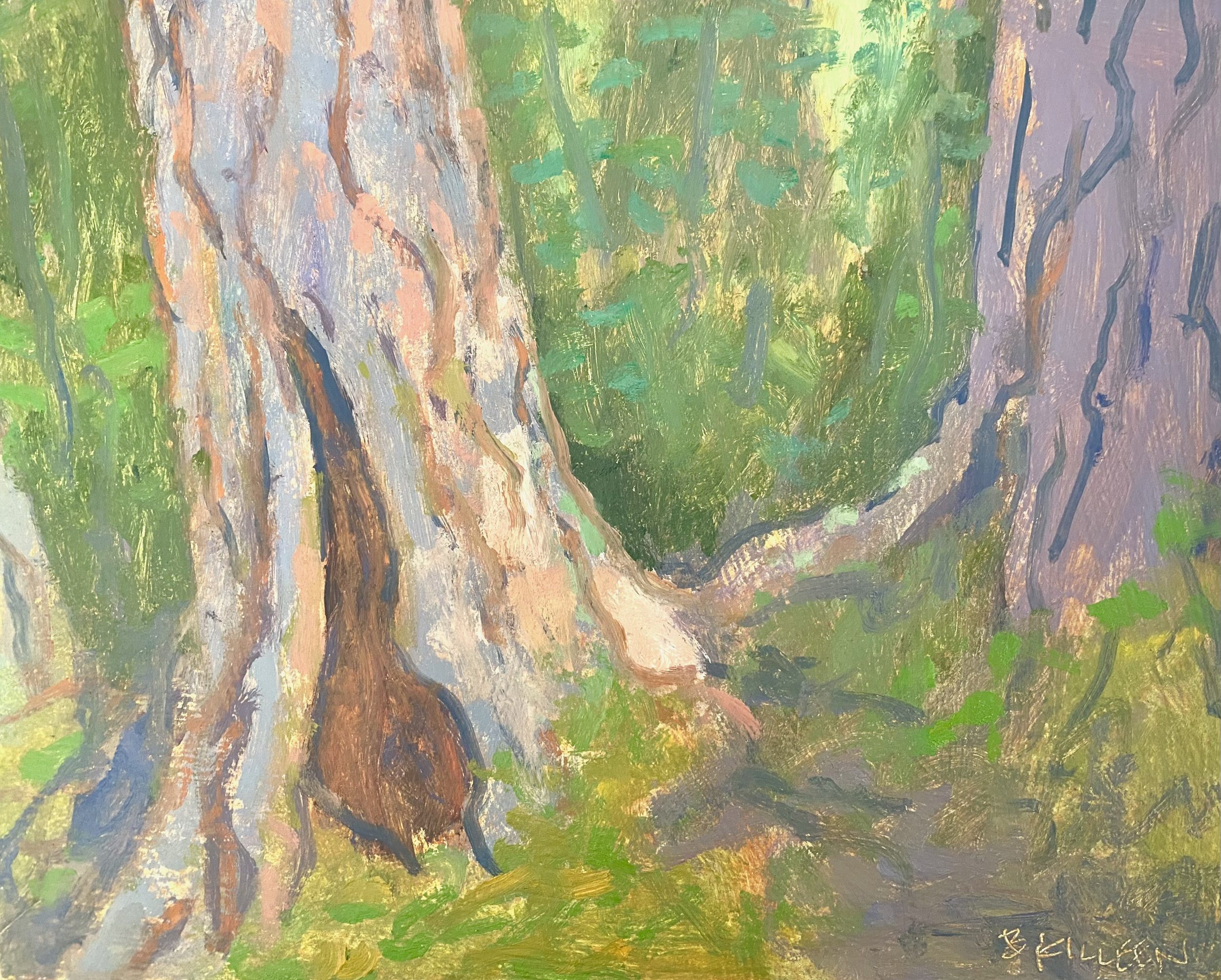 Two Trees, oil on panel, 10" x 8", 2025