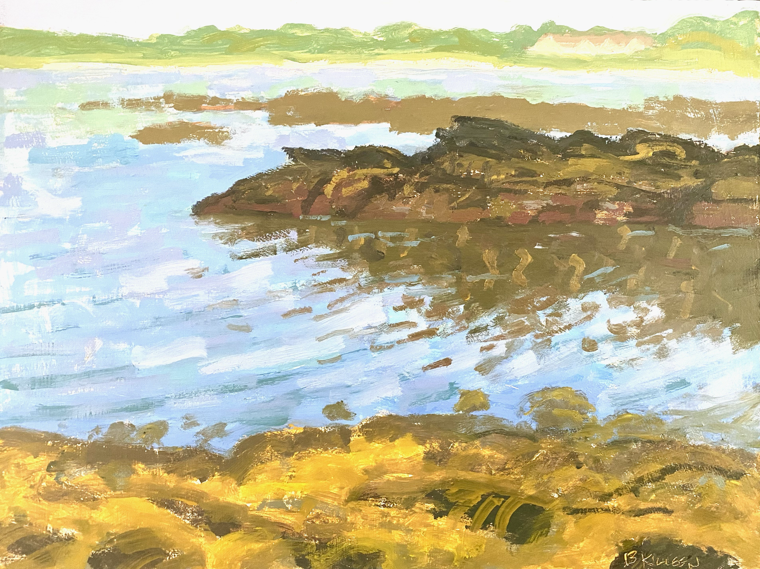By the Sea, Kettle Cove, oil on panel, 16" x 12", 2025