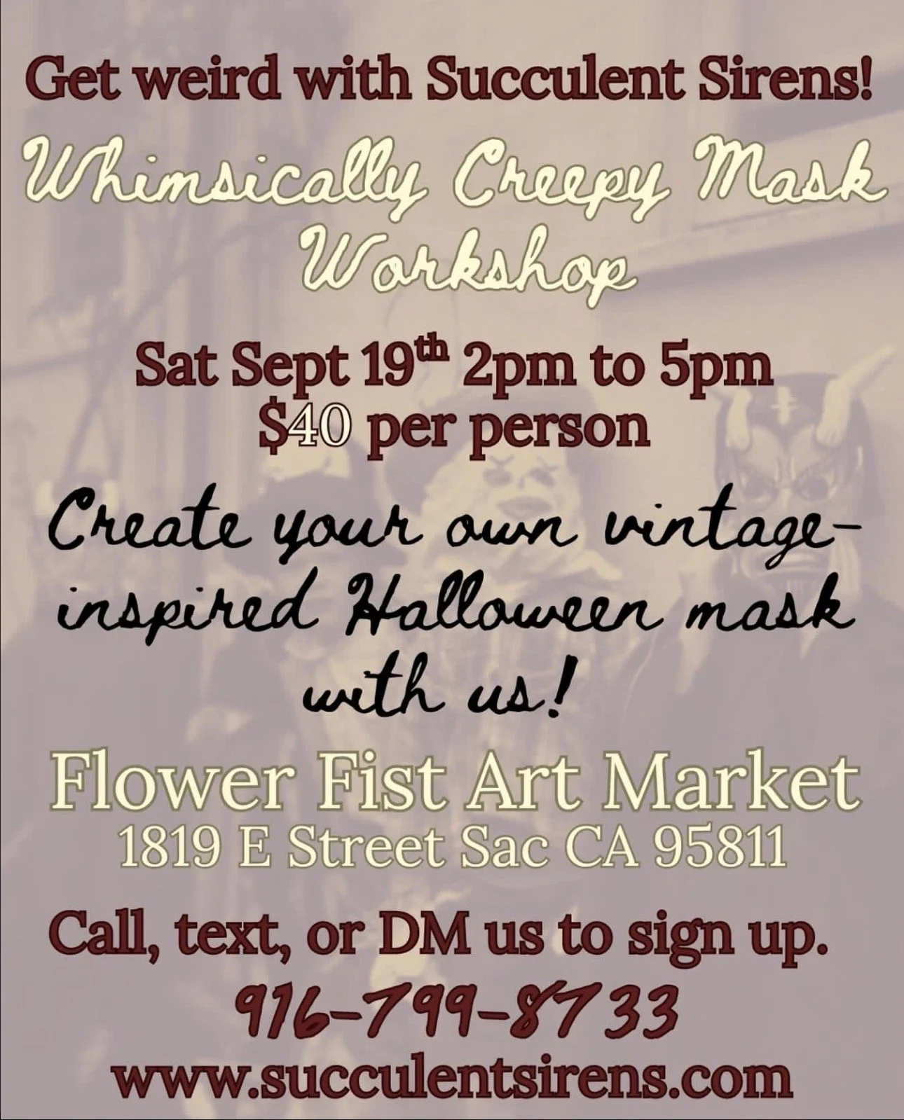 Whimsical Creepy Mask Workshop