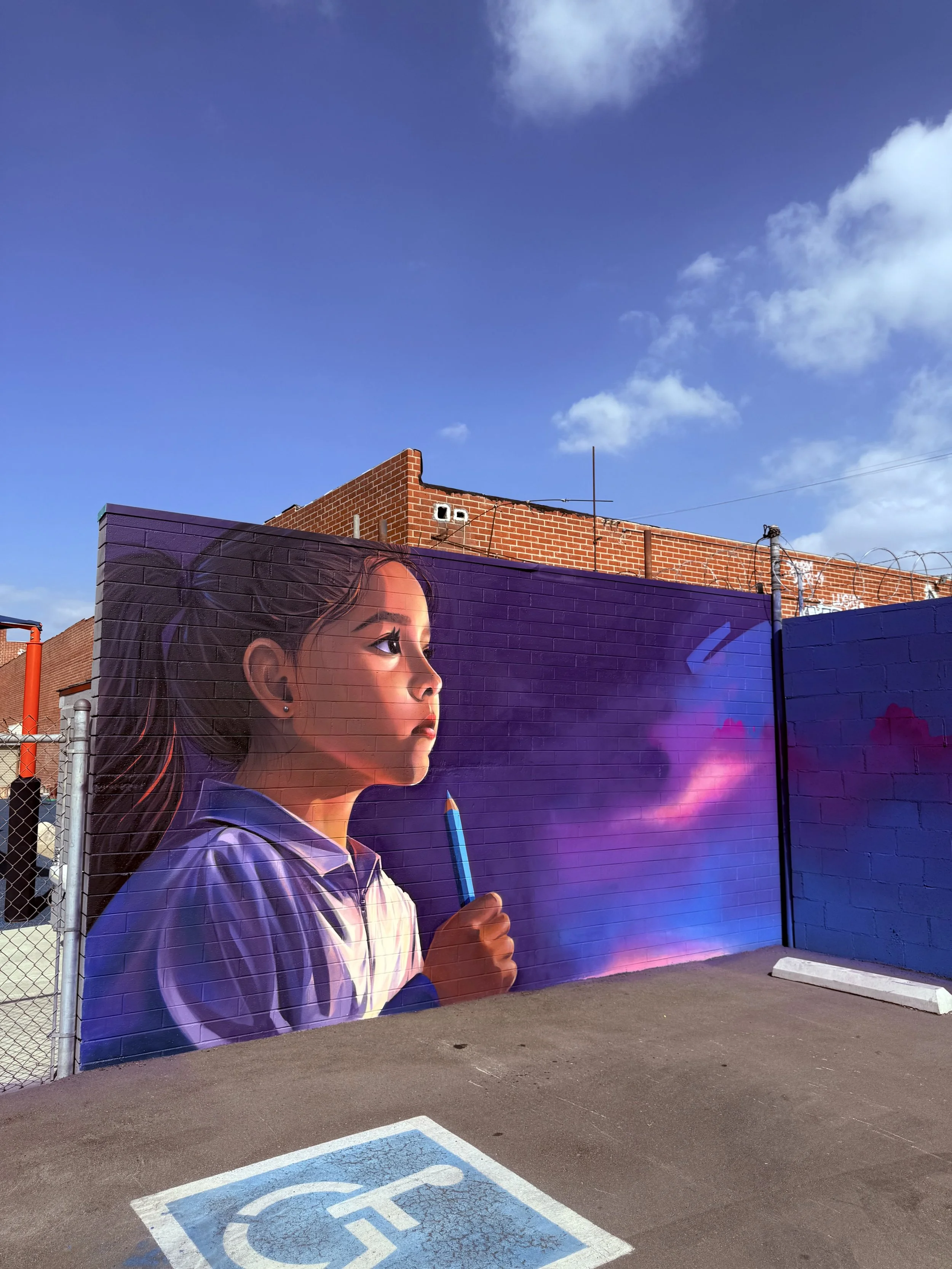 Vibrant school mural painted for Salvation Army Day Care Los Angeles transforming the space for children and families 2025