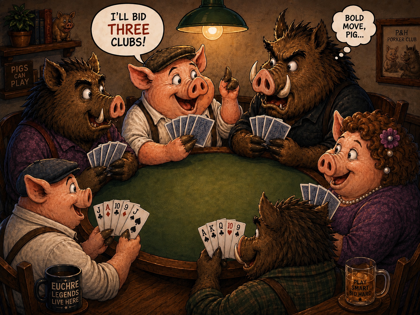 How to Play Pigs and Hogs Bid Euchre