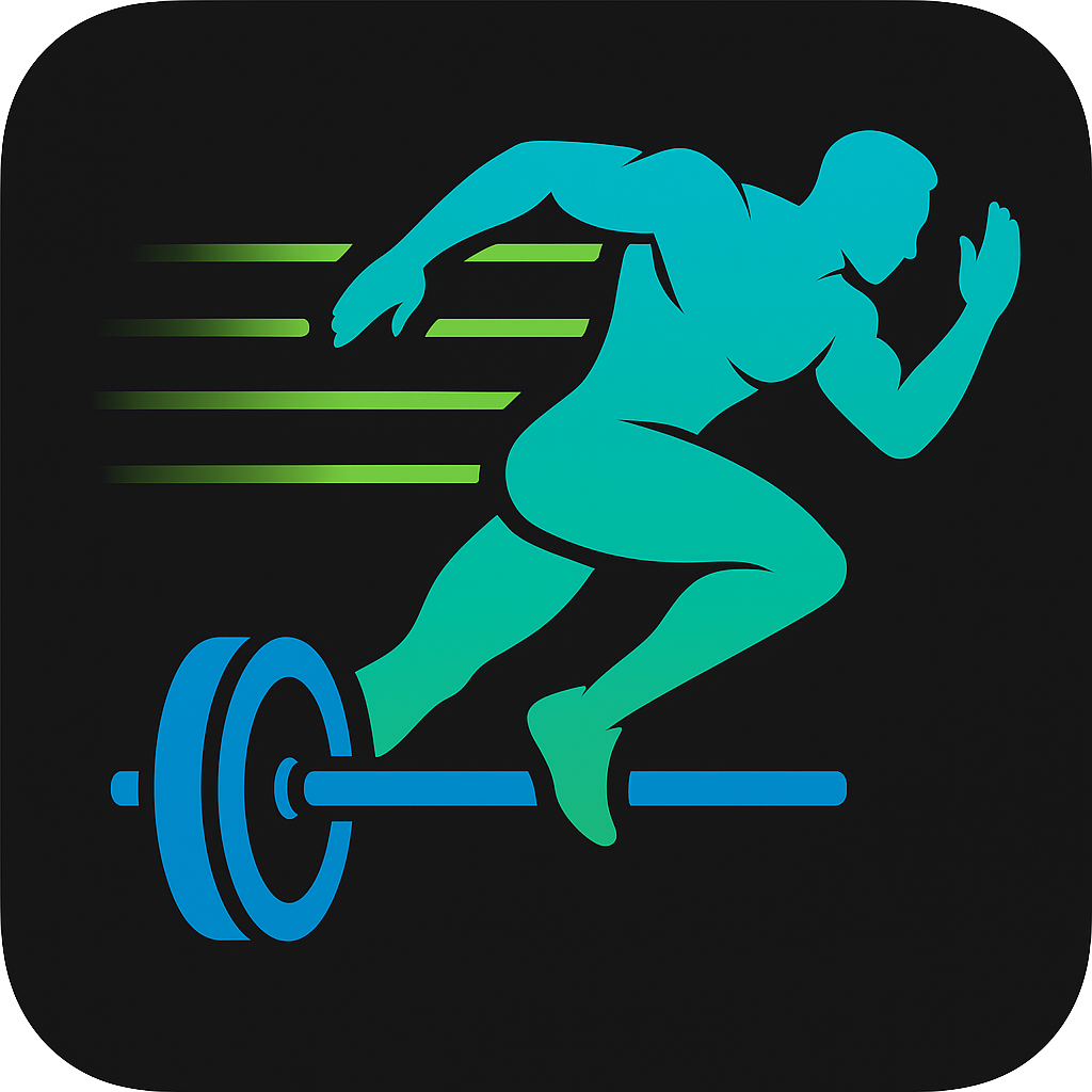 Illustration of an athlete training with a barbell to improve strength, speed, and power