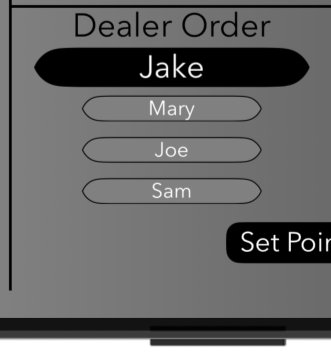 What's Trump? app tracking dealer order during a Euchre game